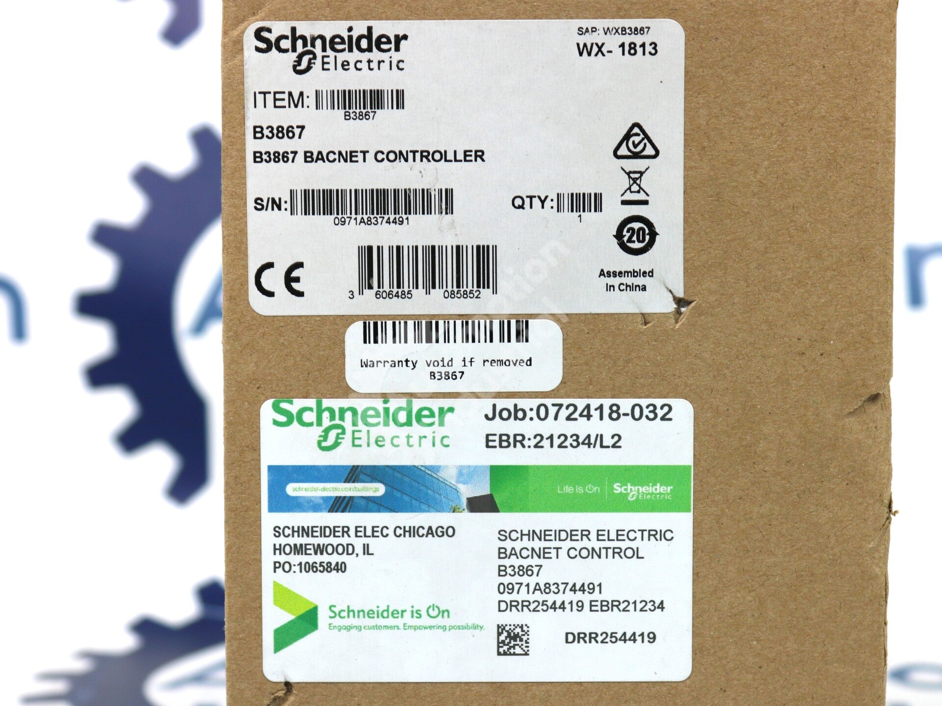 B3867 By Schneider Electric Compact BACnet Control Terminal NSFP