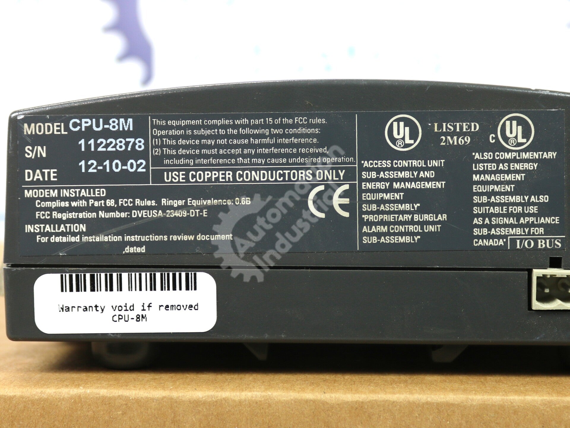 CPU-8M By Schneider Electric NetController Central Processing Unit