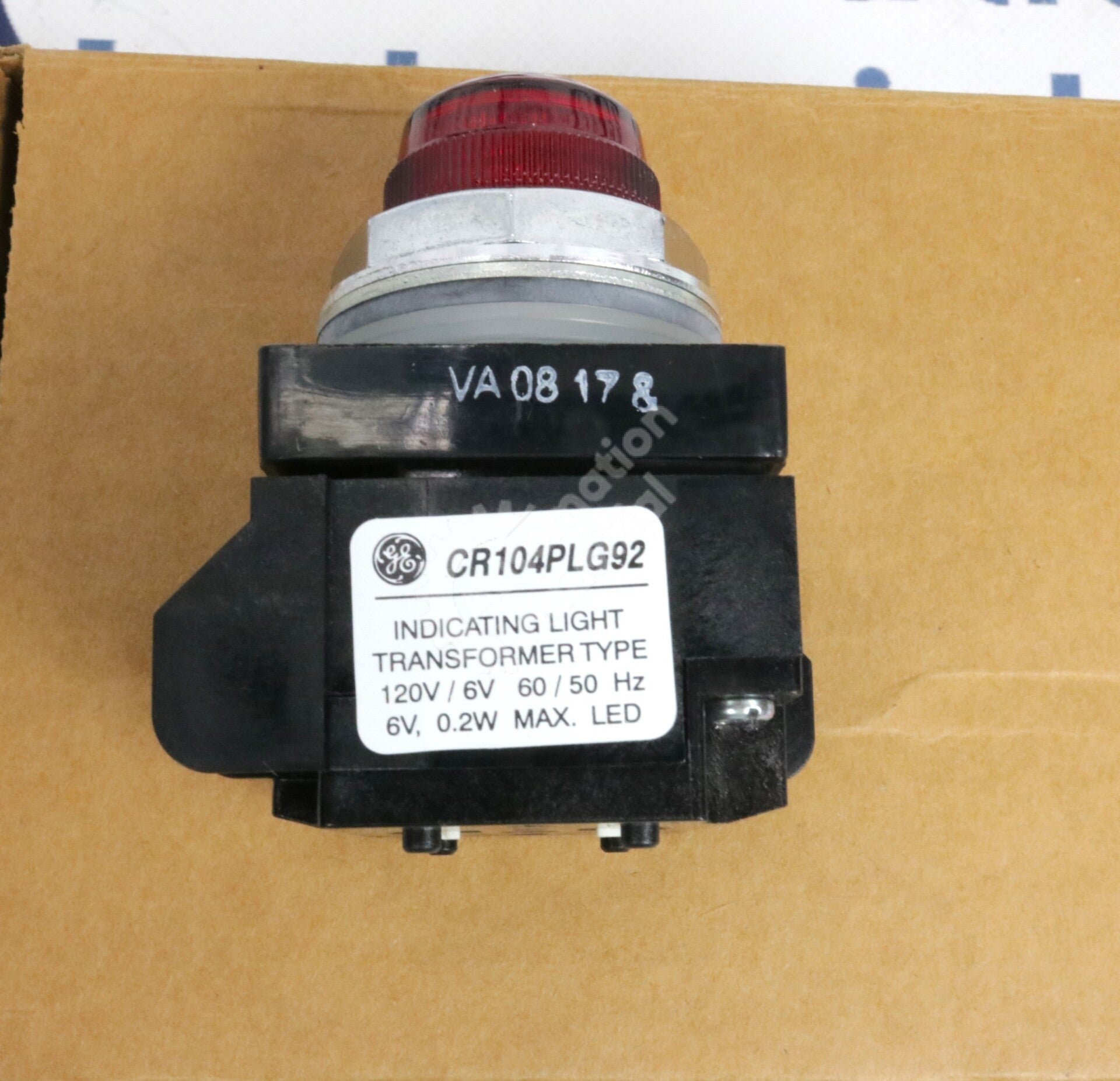 CR104PLG92R By General Electric 120V Red Indicating Light NSNB
