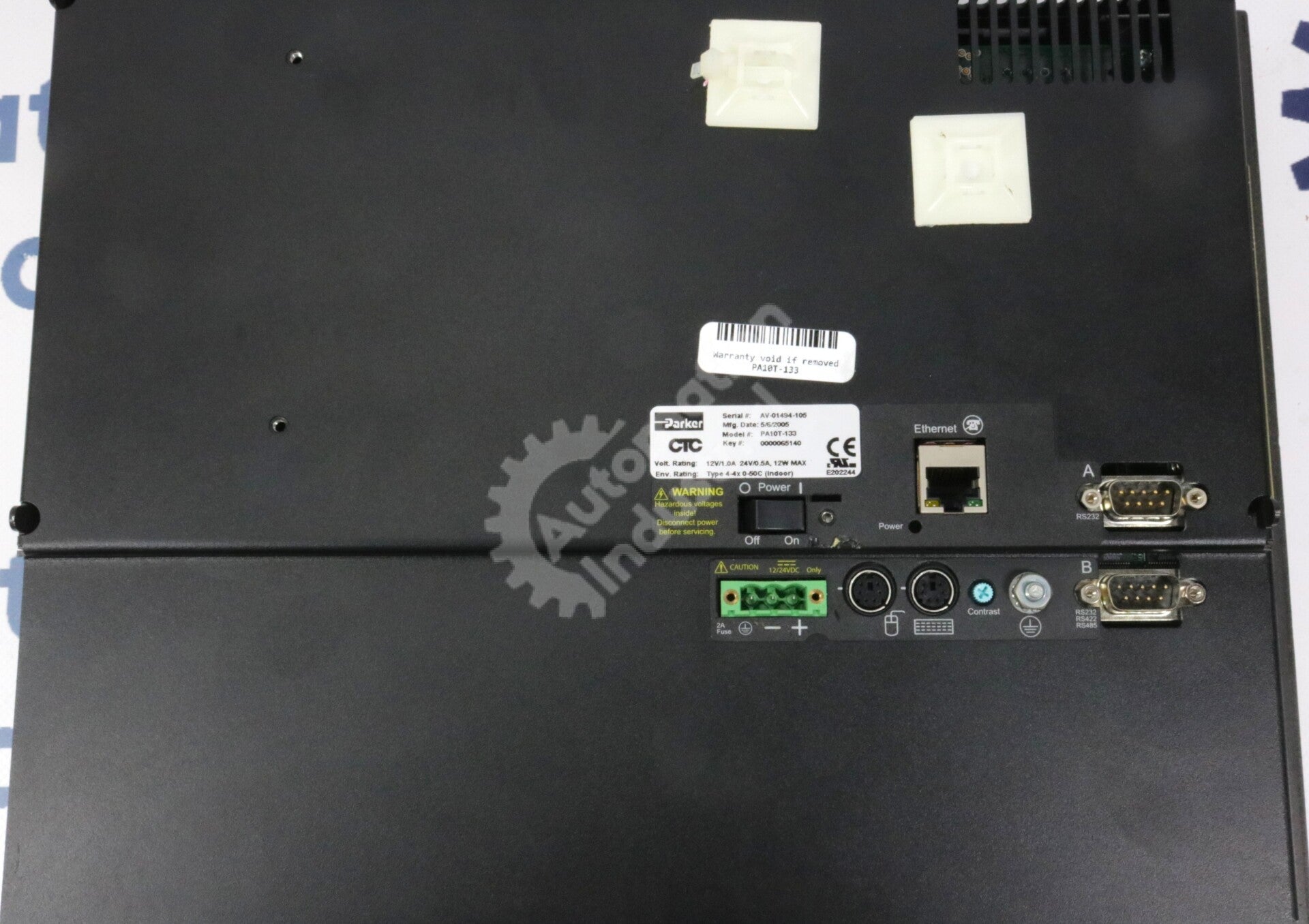 PA10T-133 By CTC Parker Automation 24VDC 10.4in Color Display P1 Powerstation