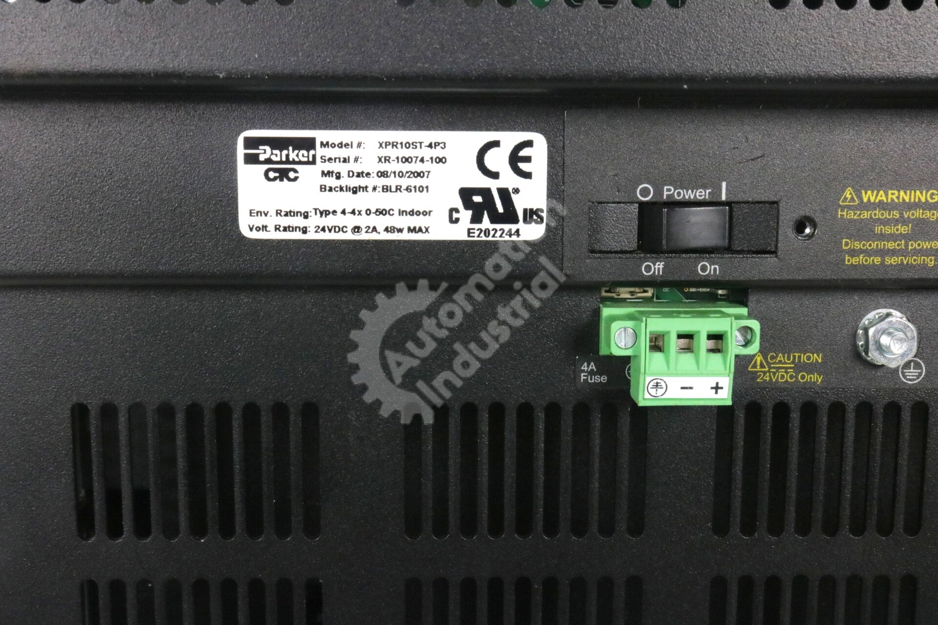 XPR10ST-4P3 By CTC Parker Automation 10in 24VDC Color Display Powerstation