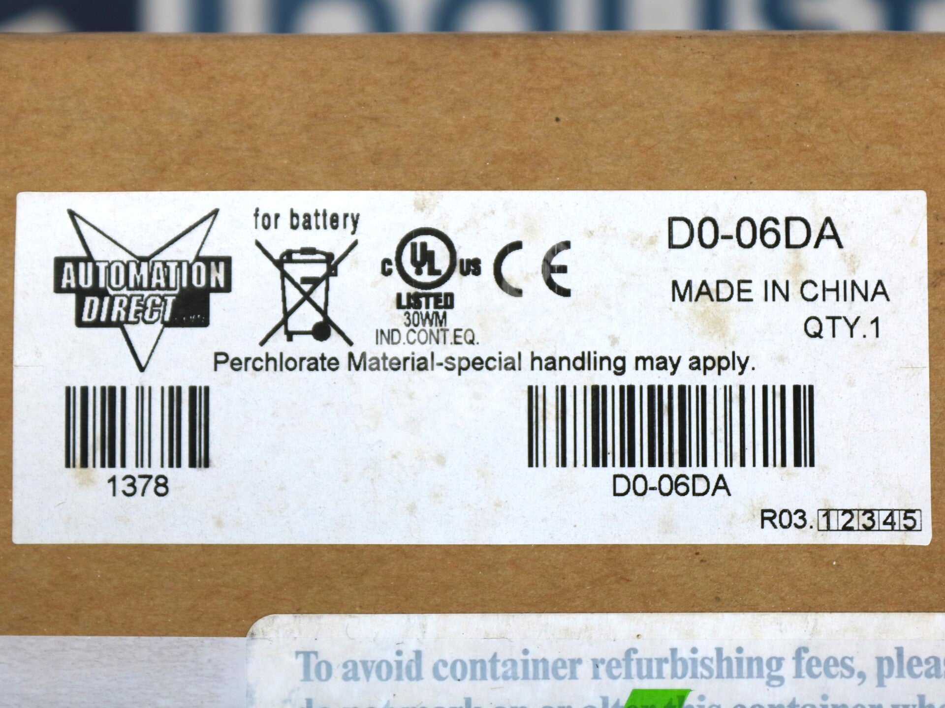 D0-06DA By Automation Direct 120-240 VAC Discrete Input and Output Module NSFP