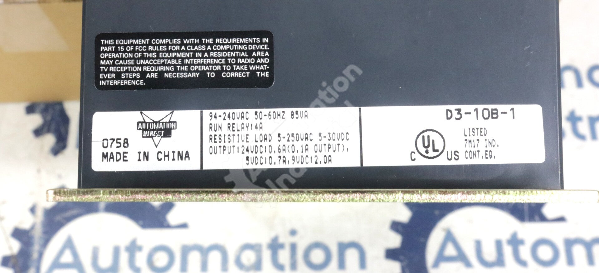 D3-10B-1 By Direct Logic 10-Slot Panel Mount I/O 305 Series NSFP