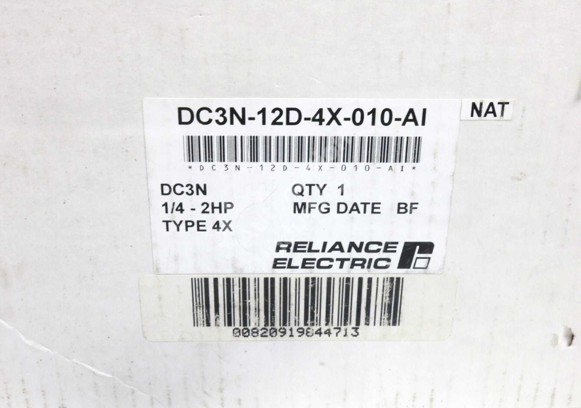 DC3N-12D-4X-010-AI By Reliance Electric Single Phase DC Drive NSFP