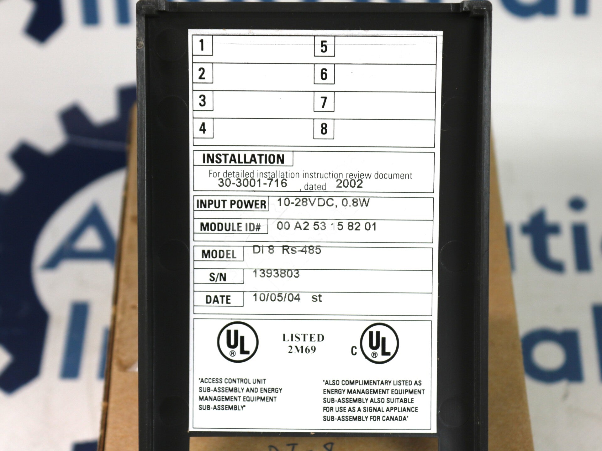 DI-8 By Schneider Electric 8-Point Digital Input Module NSNB