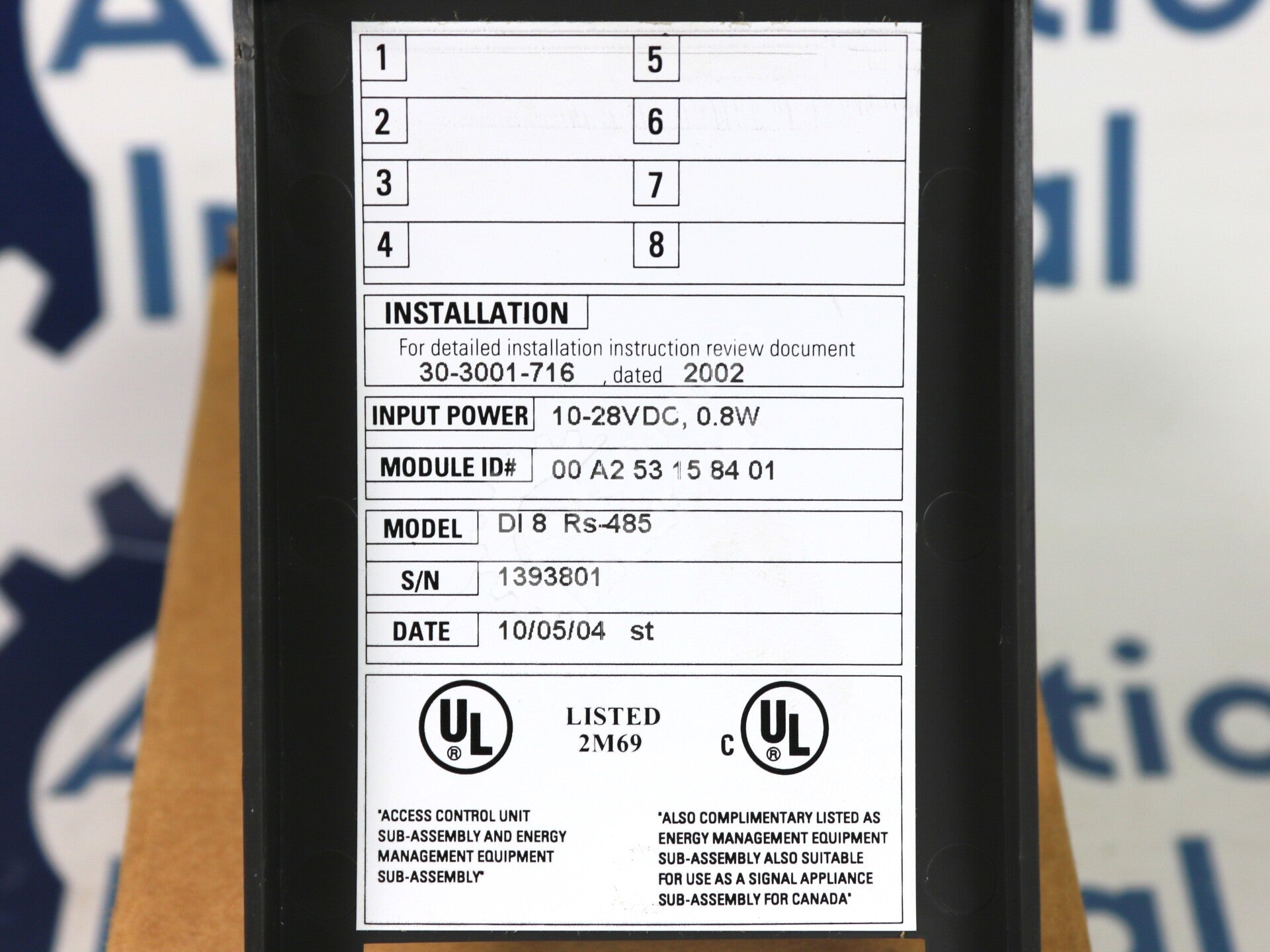 DI-8 By Schneider Electric 8-Point Digital Input Module