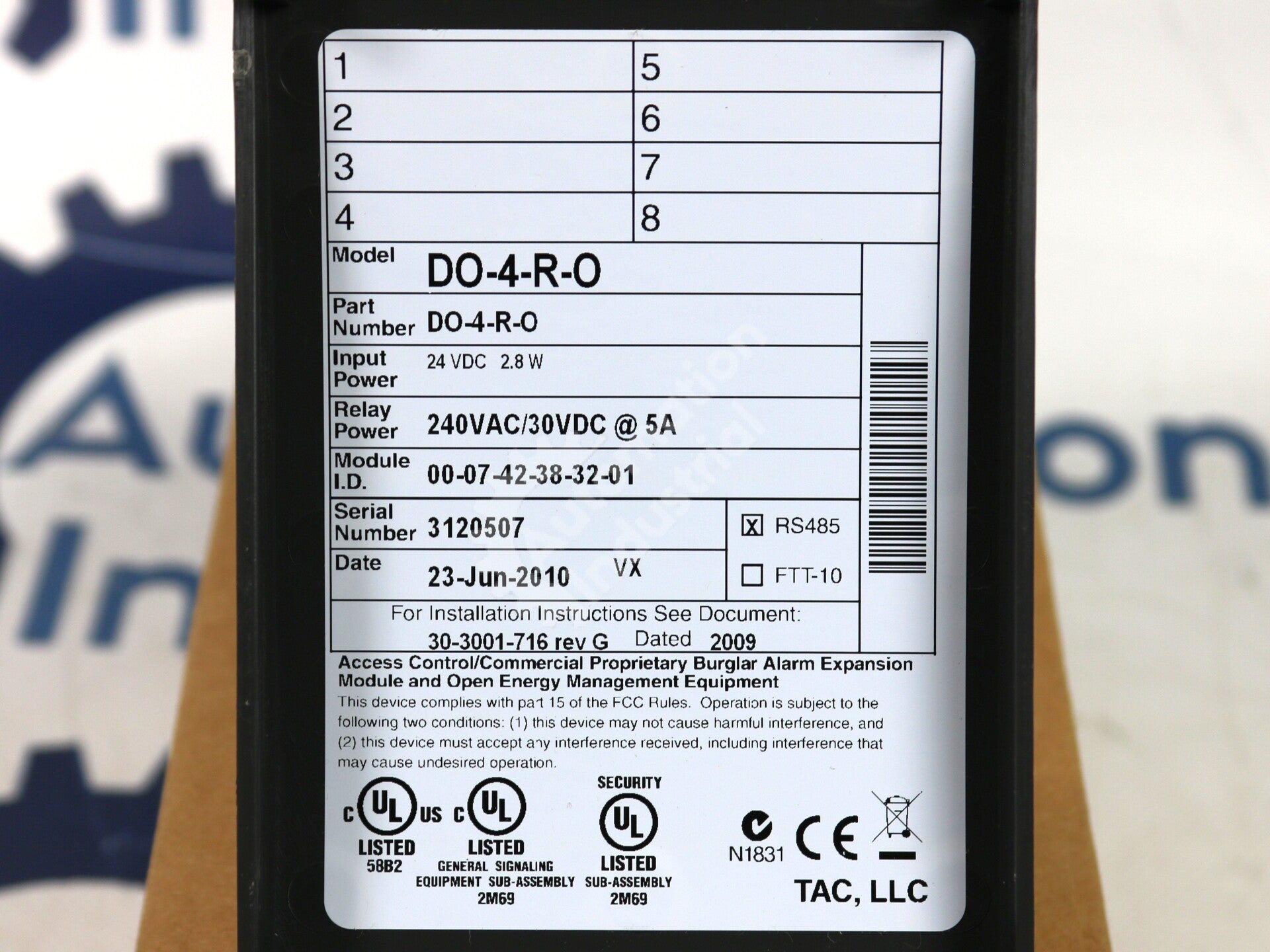DO-4-R-O By Schneider Electric DO-4 4-Digital Relay Output Module w/ Overrides