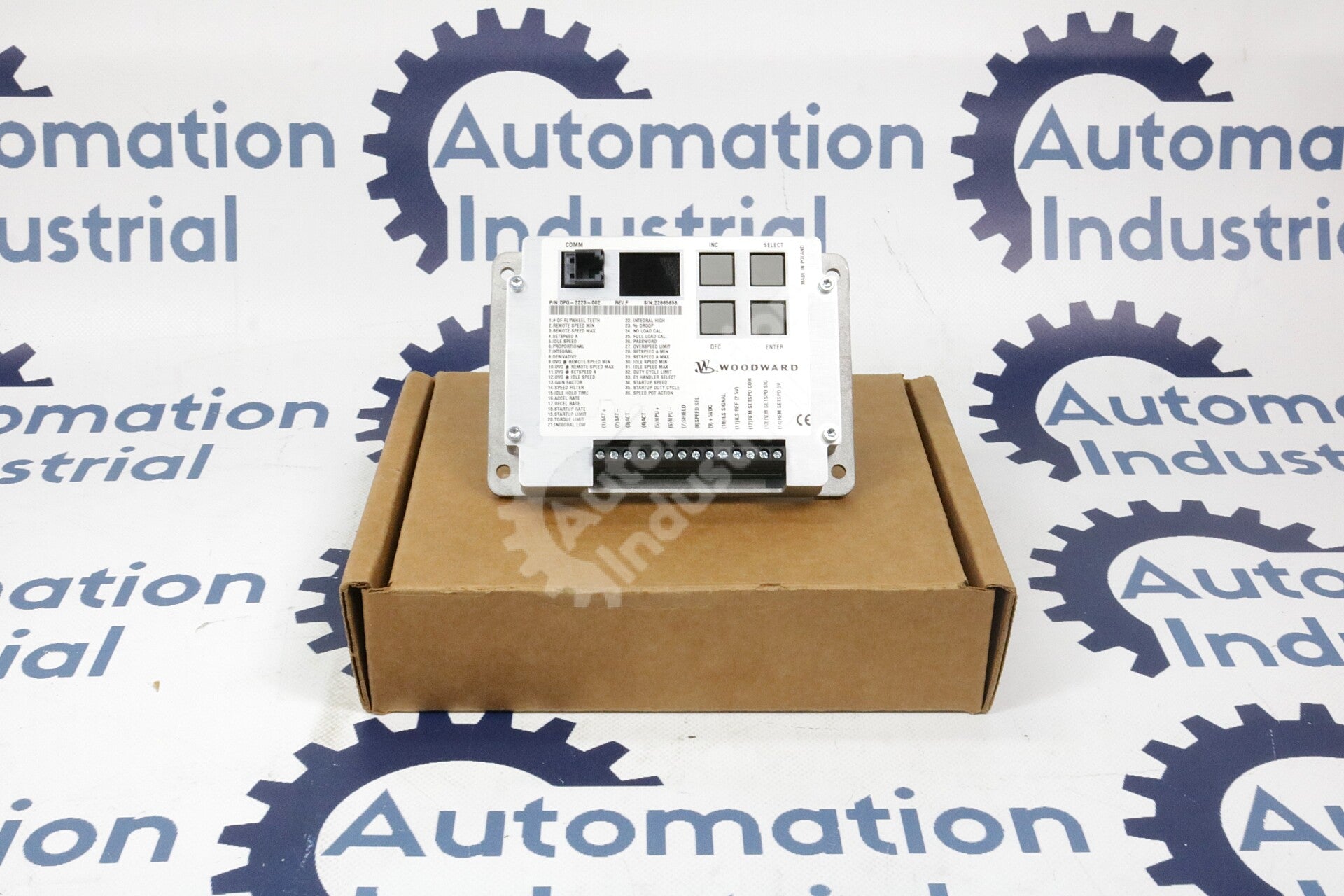 DPG-2223-002 By Woodward 9-30VDC 2-Digit LED Display Isochronous Speed Control