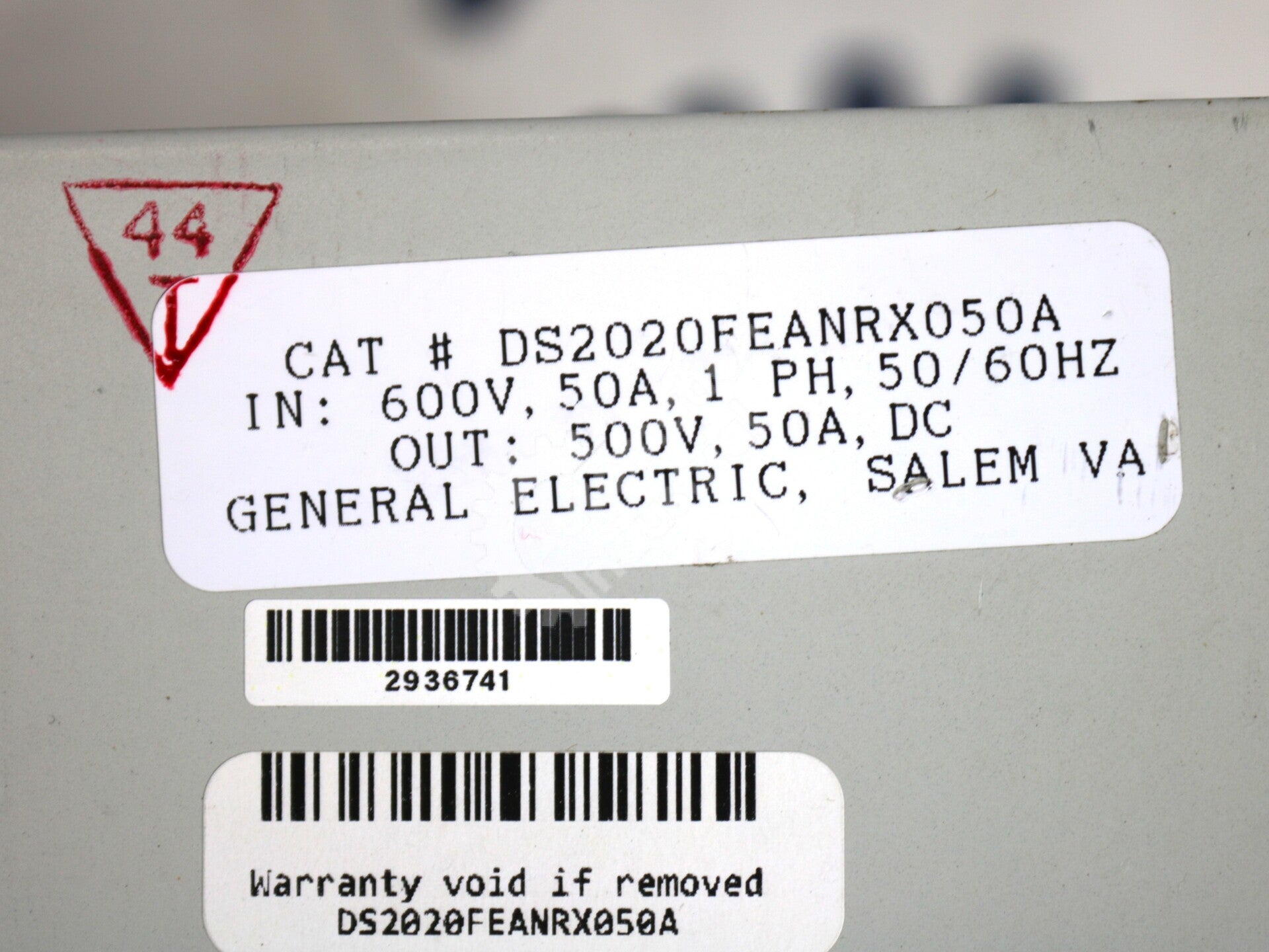 DS2020FEANRX050A By General Electric 600VDC 50A Field Exciter Module NSNB