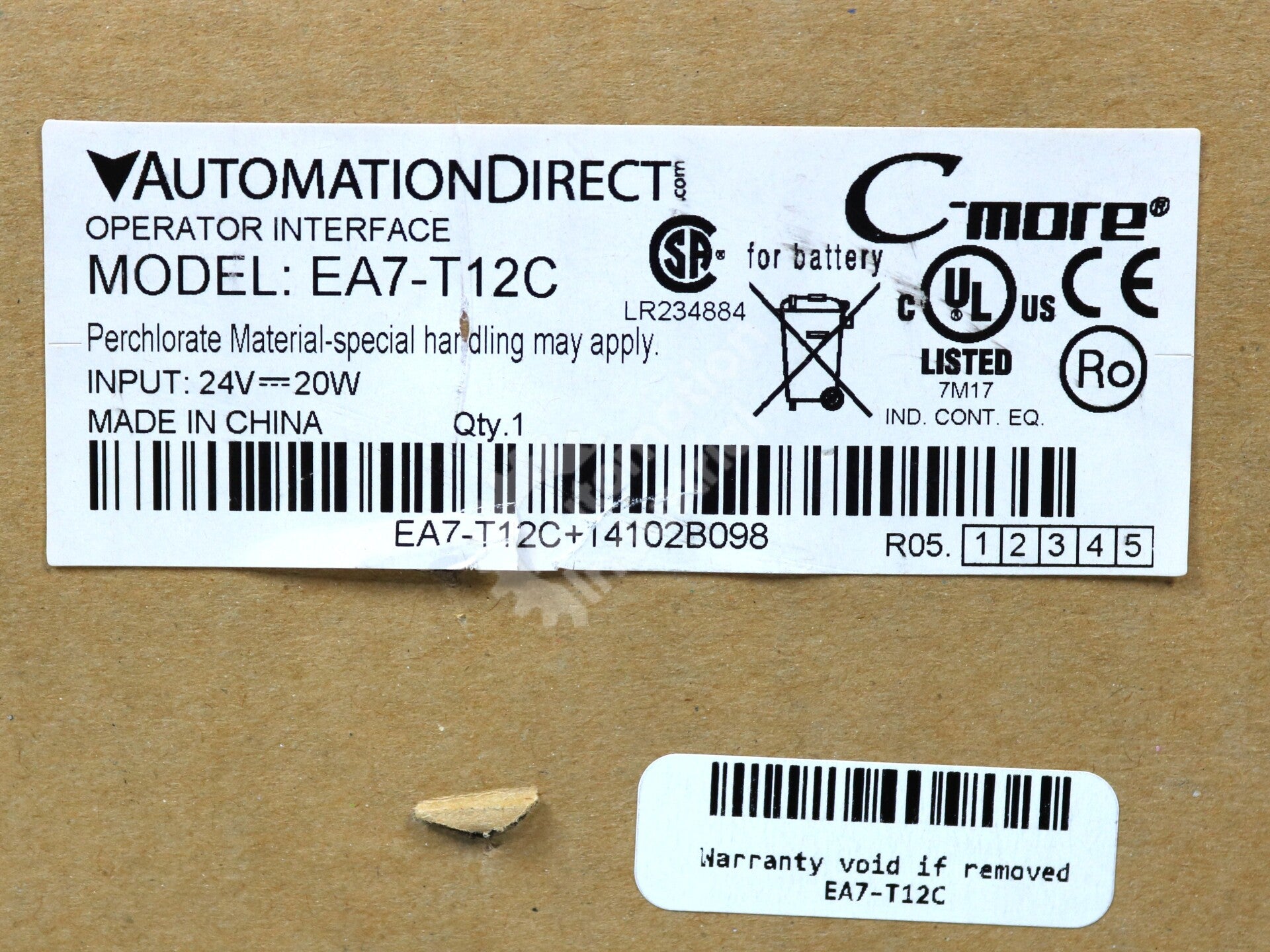 EA7-T12C By Automation Direct 12 Inch Touchscreen HMI New Sealed