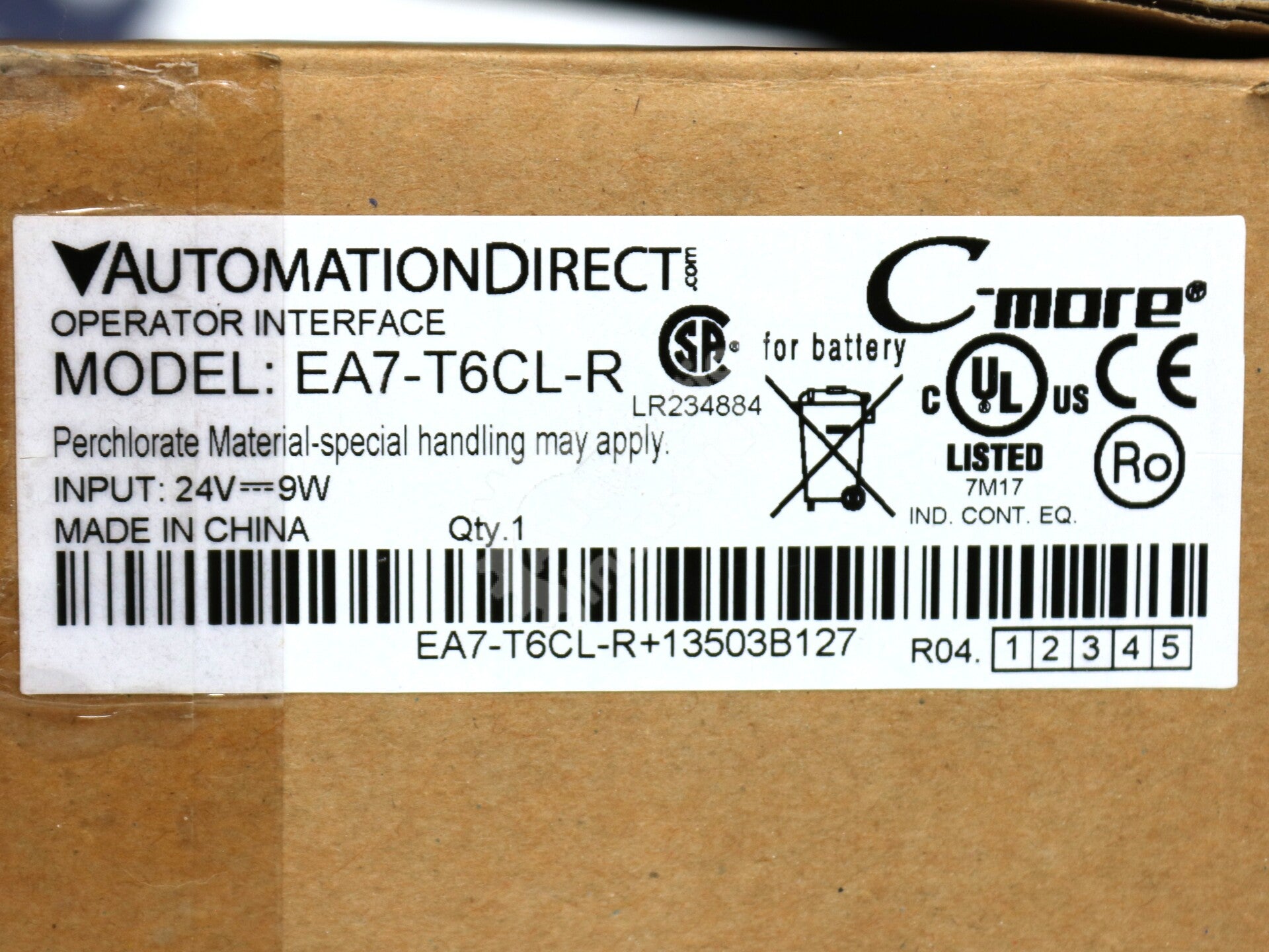 EA7-T6CL-R By Automation Direct 6 Inch Touchscreen HMI NSFP