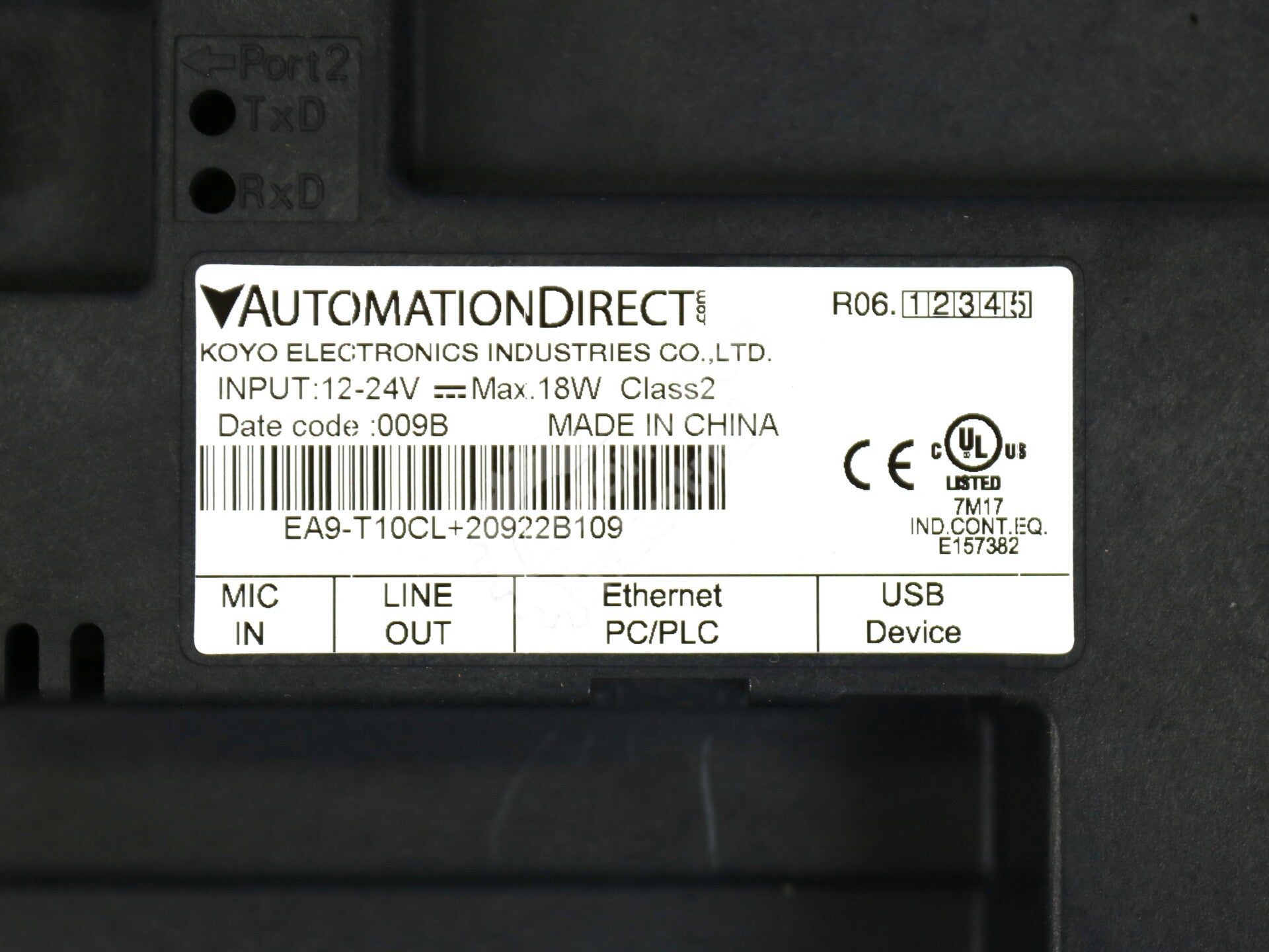 EA9-T10CL By Automation Direct 10In TFT LCD Touchscreen HMI