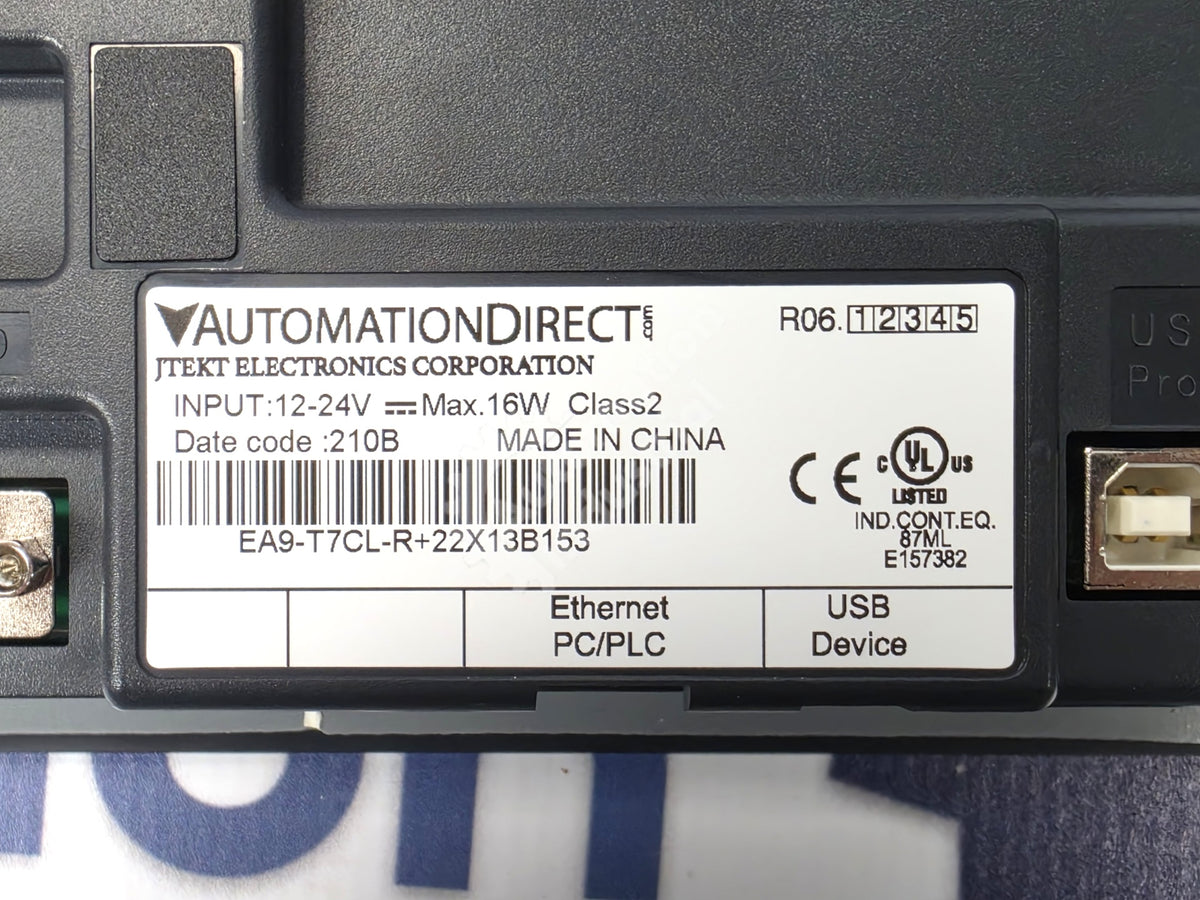 EA9-T7CL-R By Automation Direct 7in Color Touchscreen TFT LCD Interface