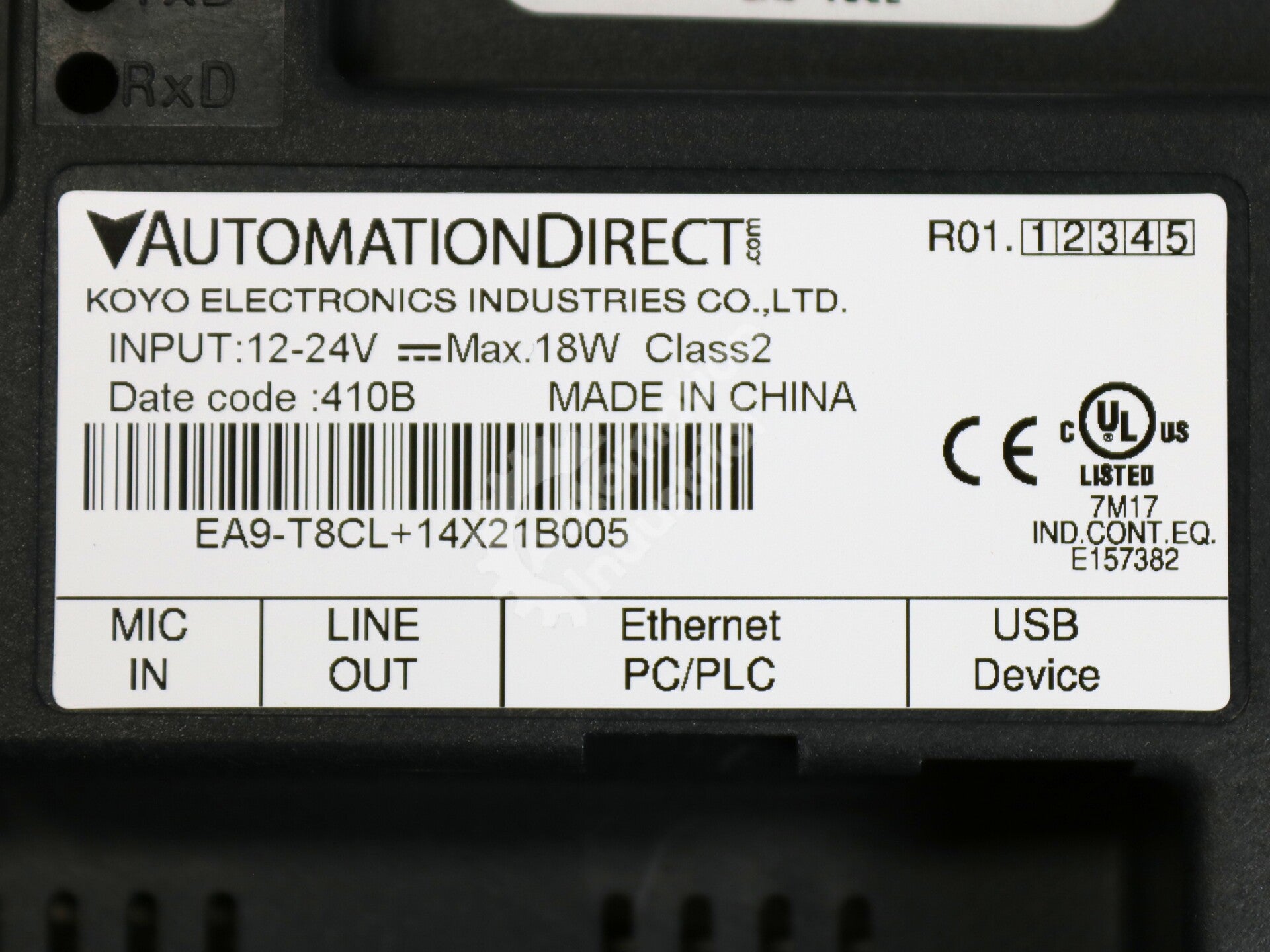 EA9-T8CL By Automation Industrial 8IN Touch Screen HMI NSFP