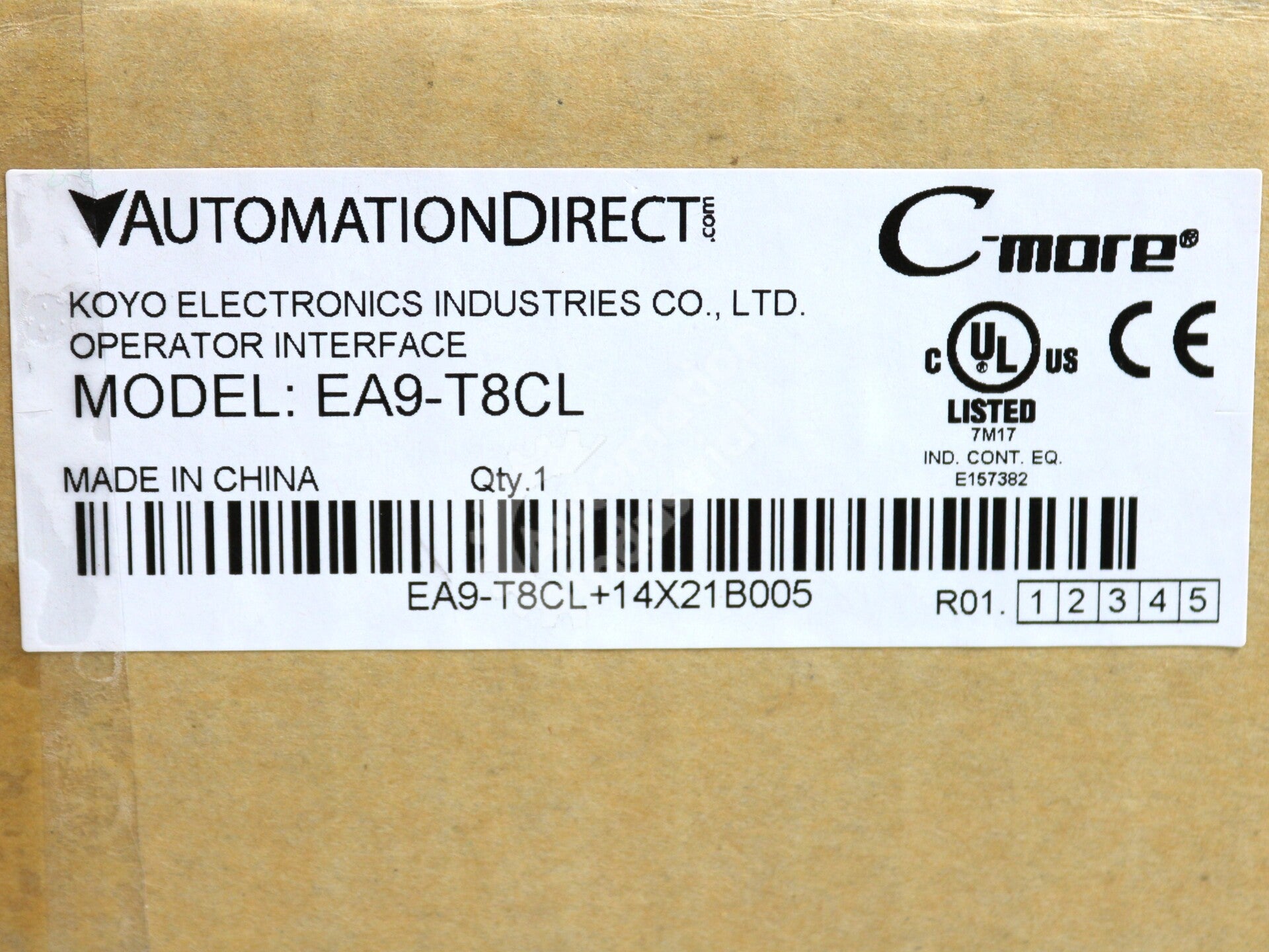 EA9-T8CL By Automation Industrial 8IN Touch Screen HMI NSFP