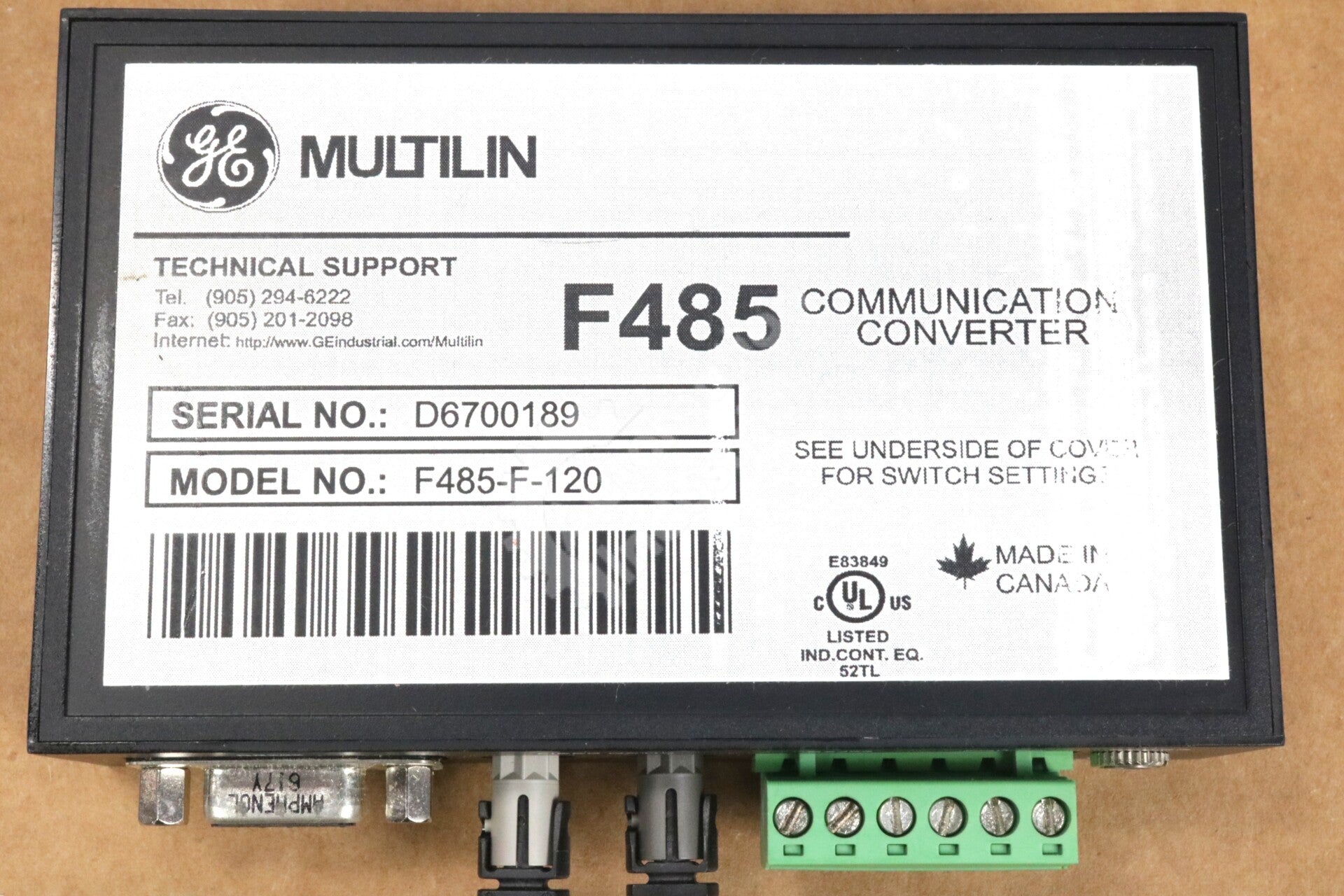 F485-F-120 By GE Multilin F485 Communication Converter