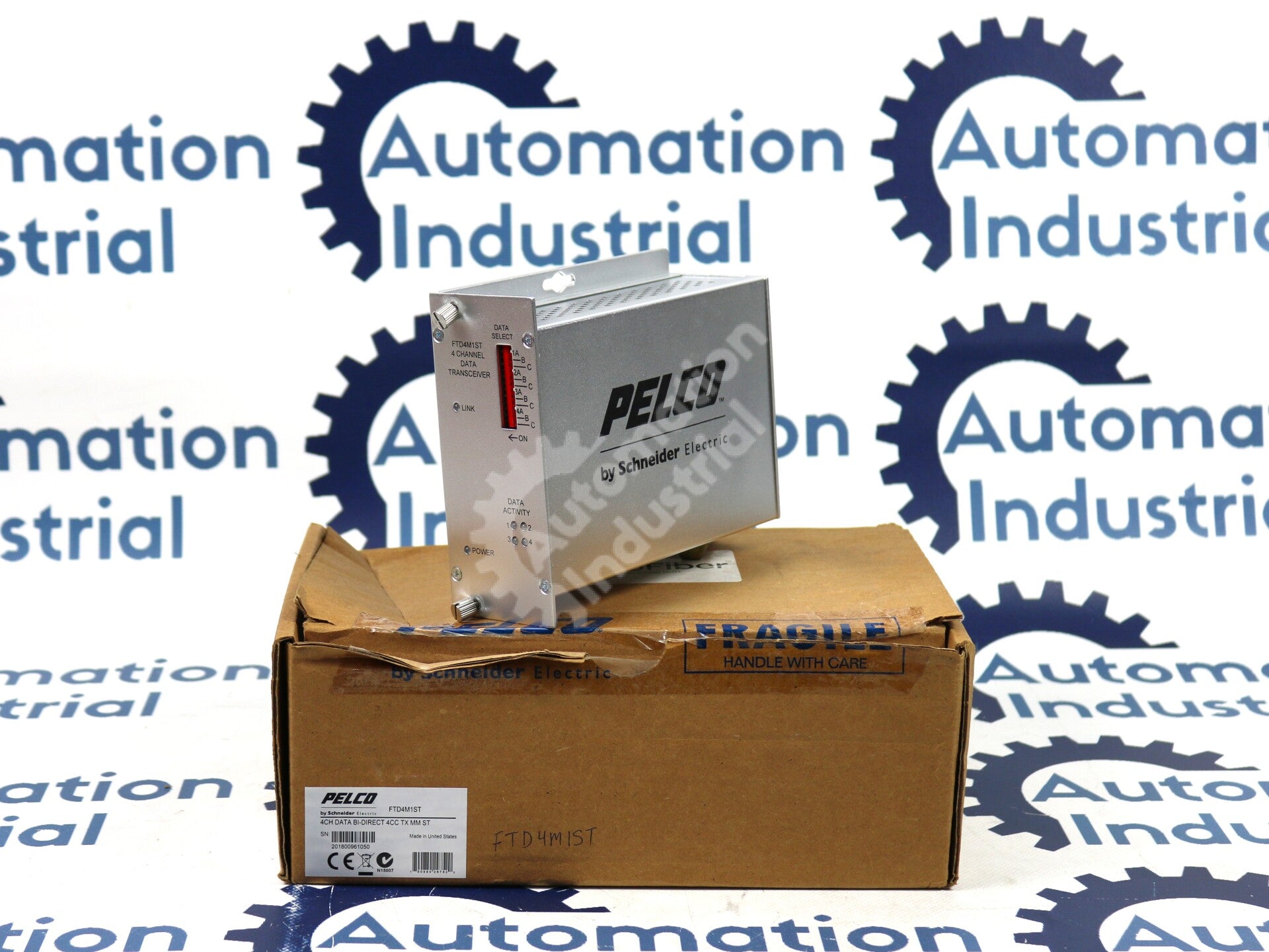 FTD4M1ST By Pelco 4-Channel Bidirectional Data Fiber Transmitter NSFP