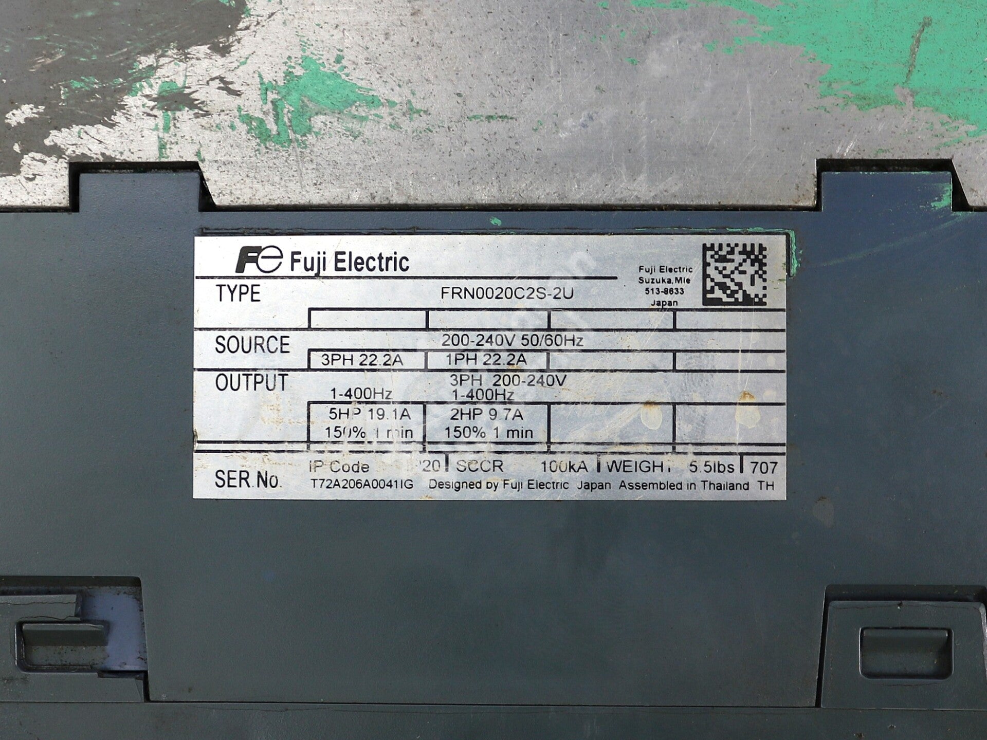 FRN0020C2S-2U By Fuji Electric 200-240VAC 3-PH 5HP Micro Drive