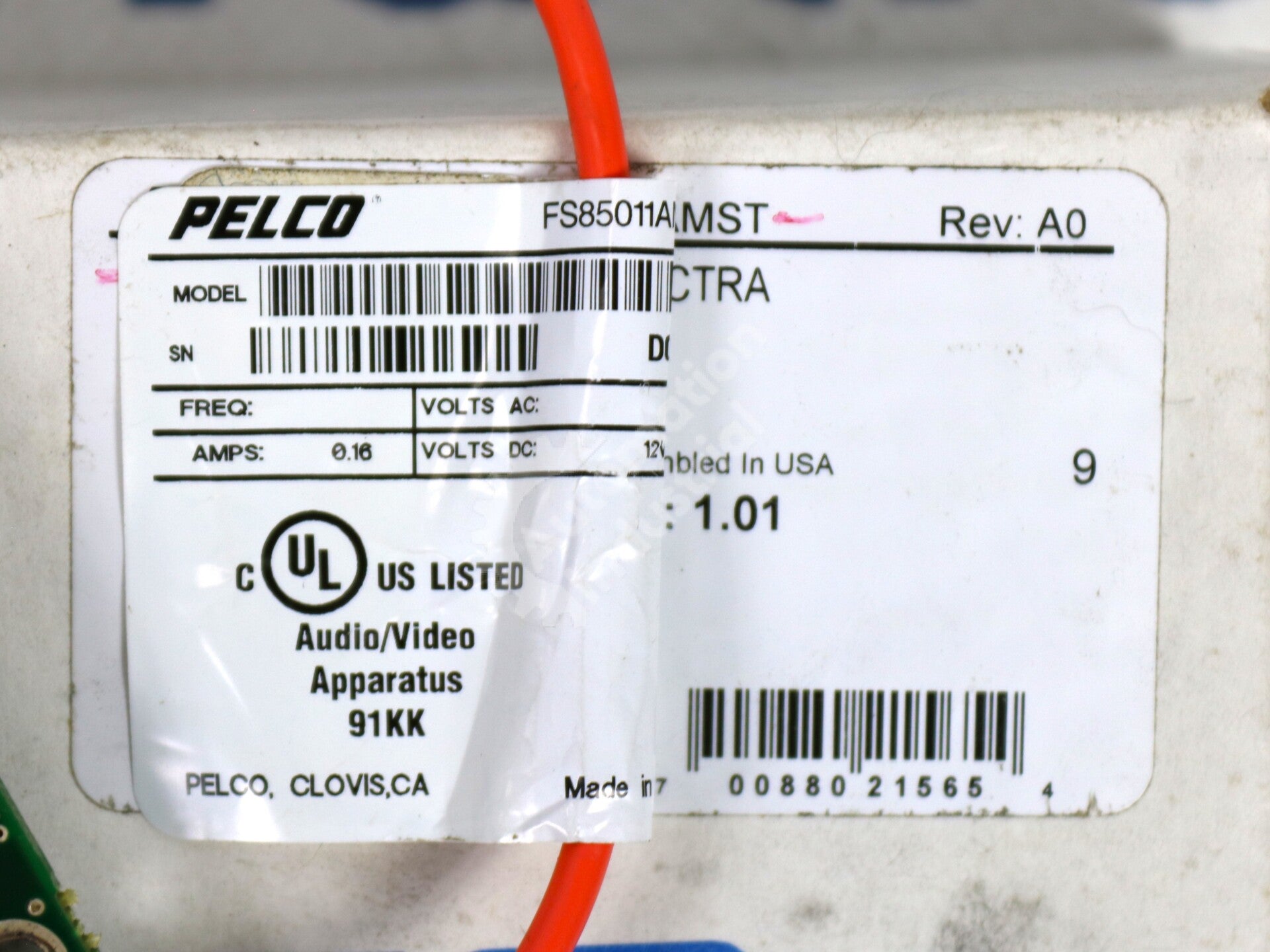 FS85011AMST By Pelco Single-Channel Digitally Encoded Fiber Transmitter NSFP
