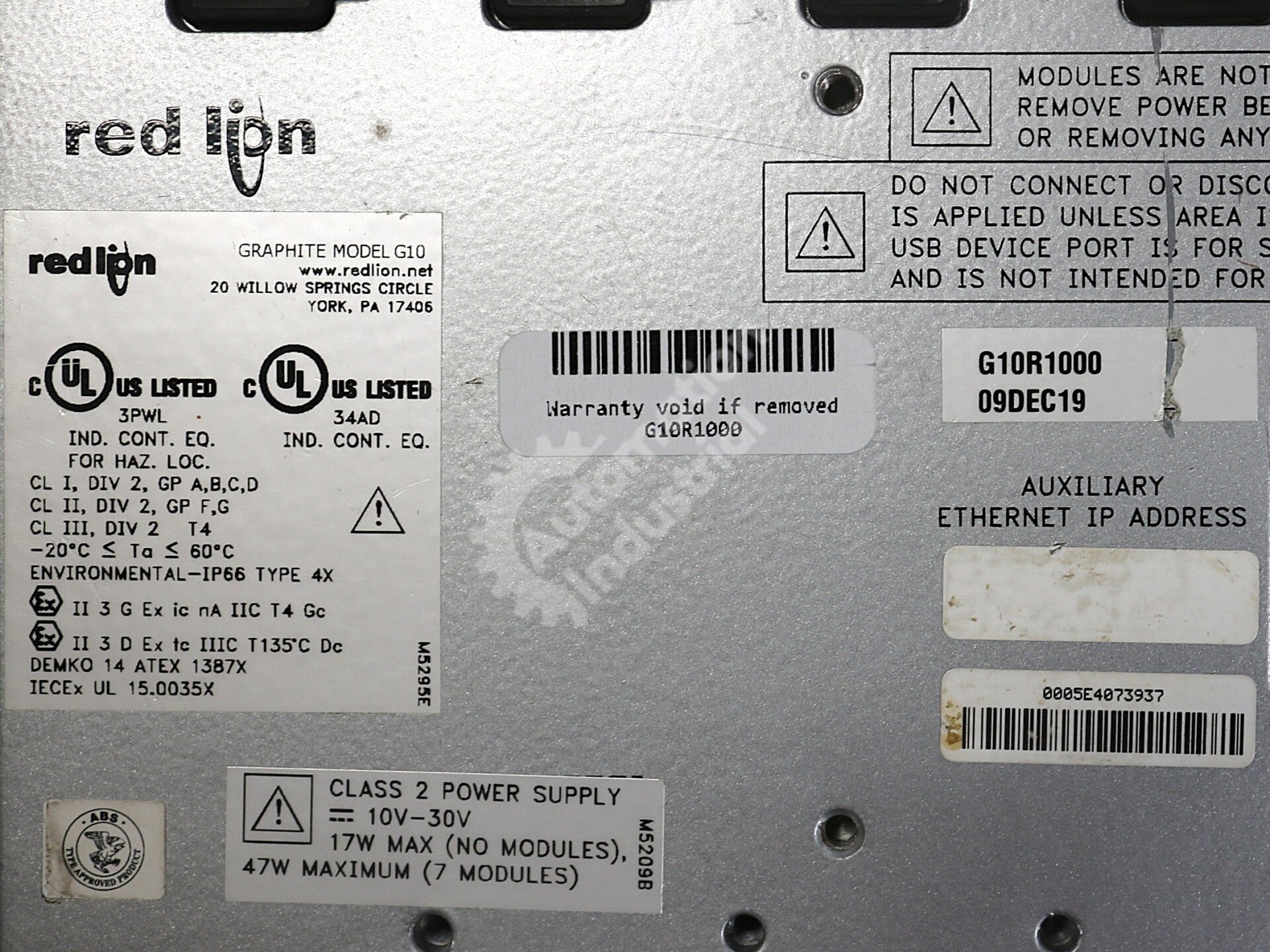 G10R1000 By Red Lion 10 Inch HMI High Resolution Touchscreen