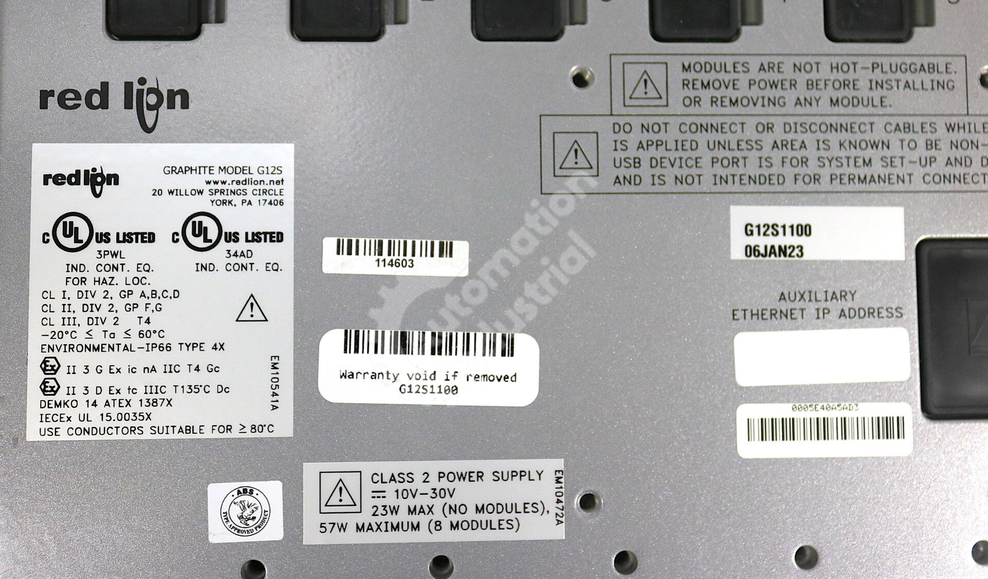 G12S1100 By Red Lion 10-30VDC 12In Touchscreen Operator Interface Terminal NSFP