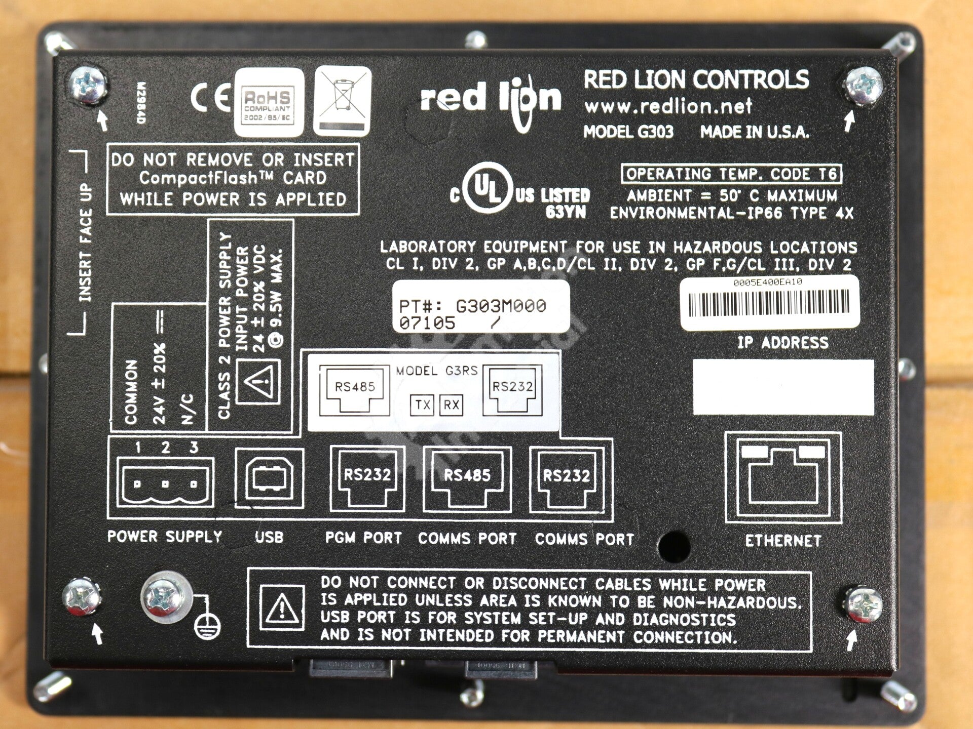 G303M000 by Red Lion Operator Interface Panel G3 Series HMI NSFP