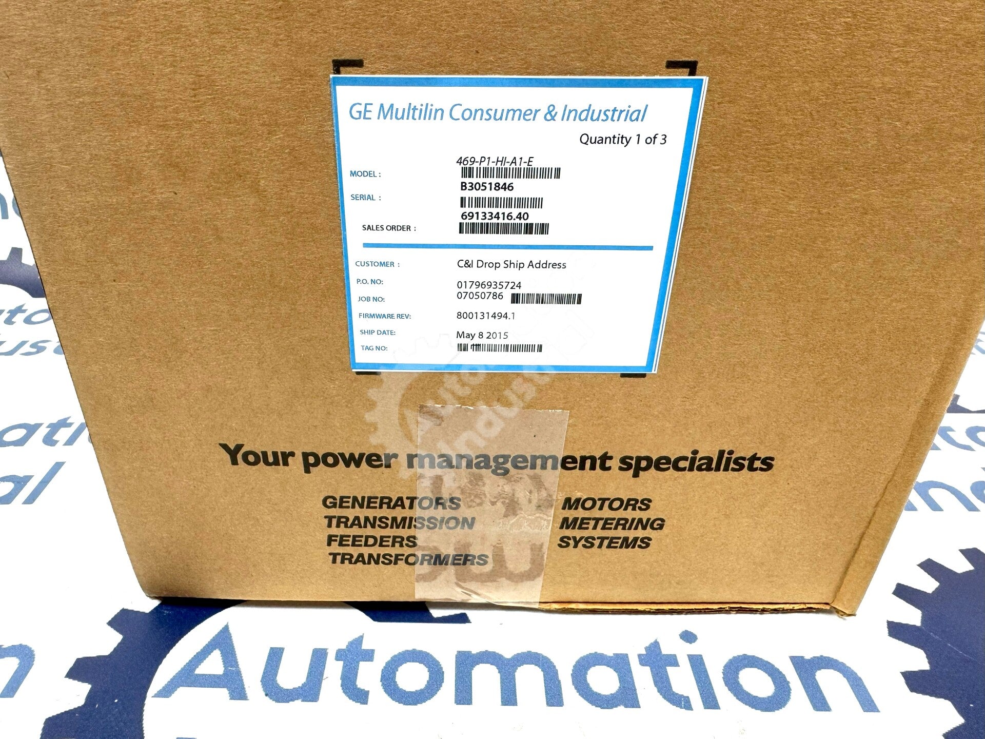 469-P1-HI-A1-E  By GE Multilin Motor Management Relay