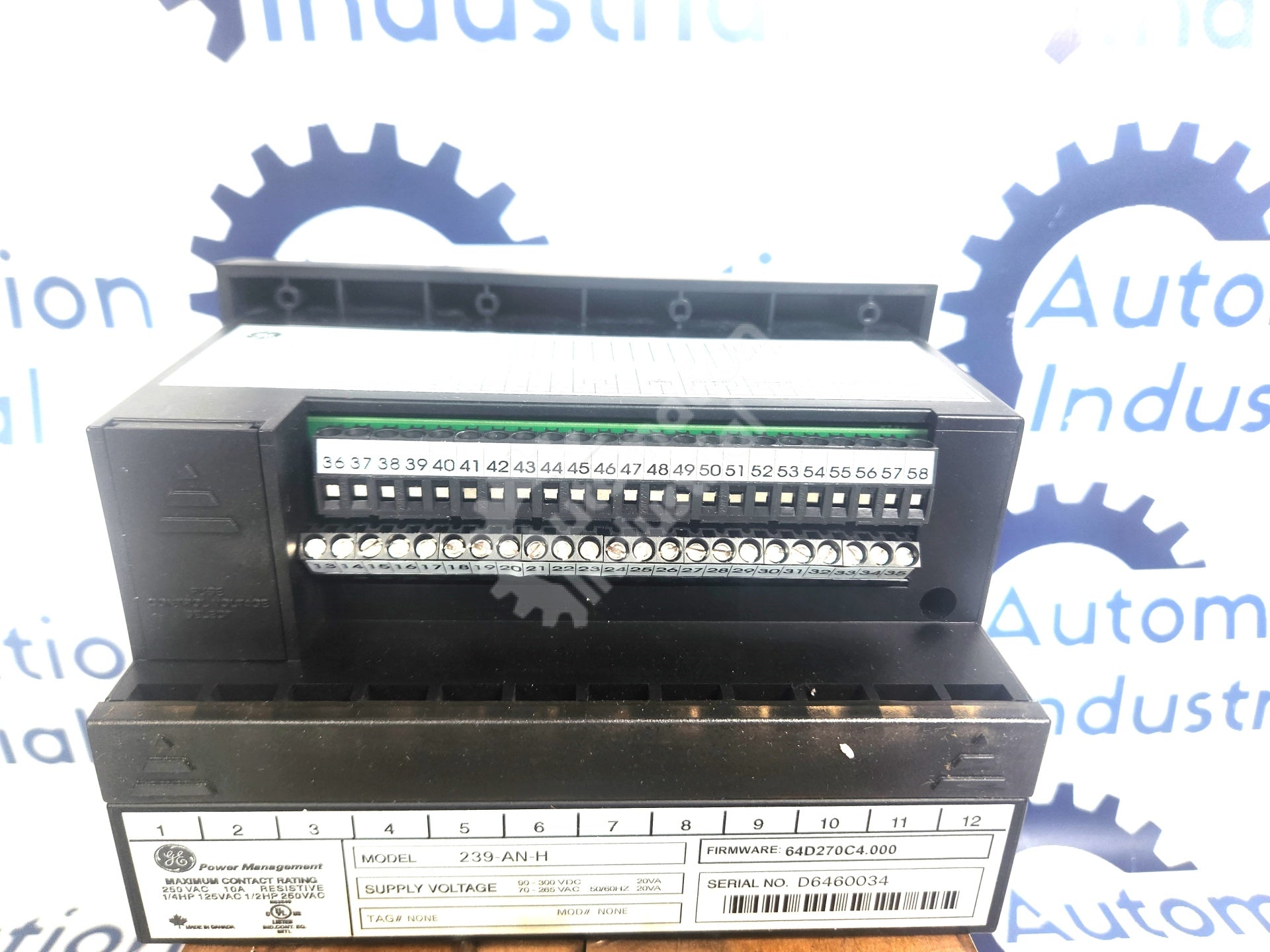 239-AN-H by GE Multilin Motor Protection Relay New Surplus Factory Package