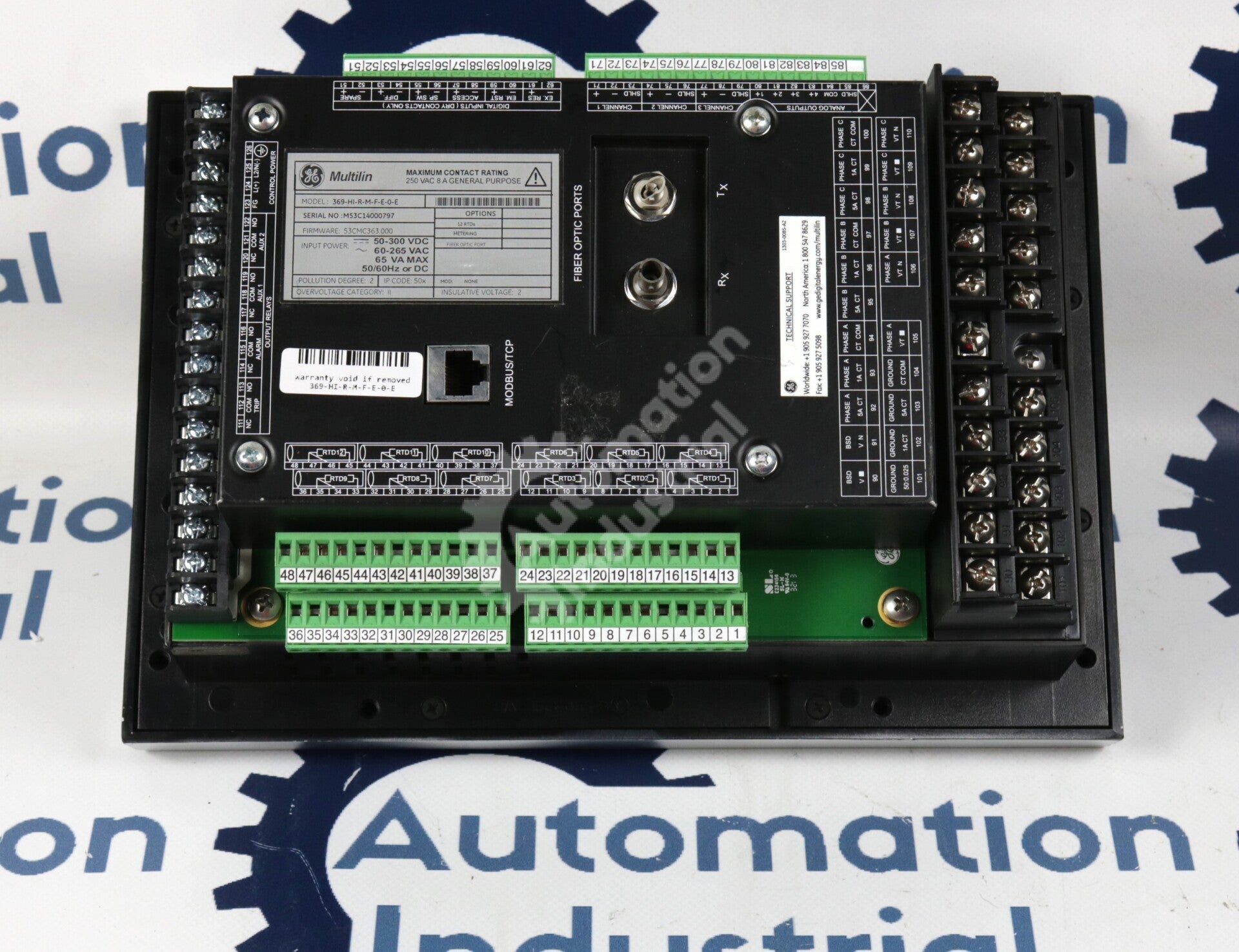 369-HI-R-M-F-E-0-E  By GE Multilin Motor Management Relay