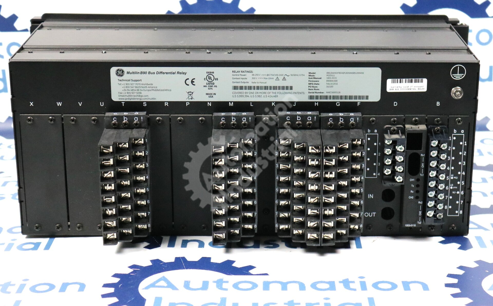 B90 BUS DIFFERENTIAL RELAY By GE Multilin