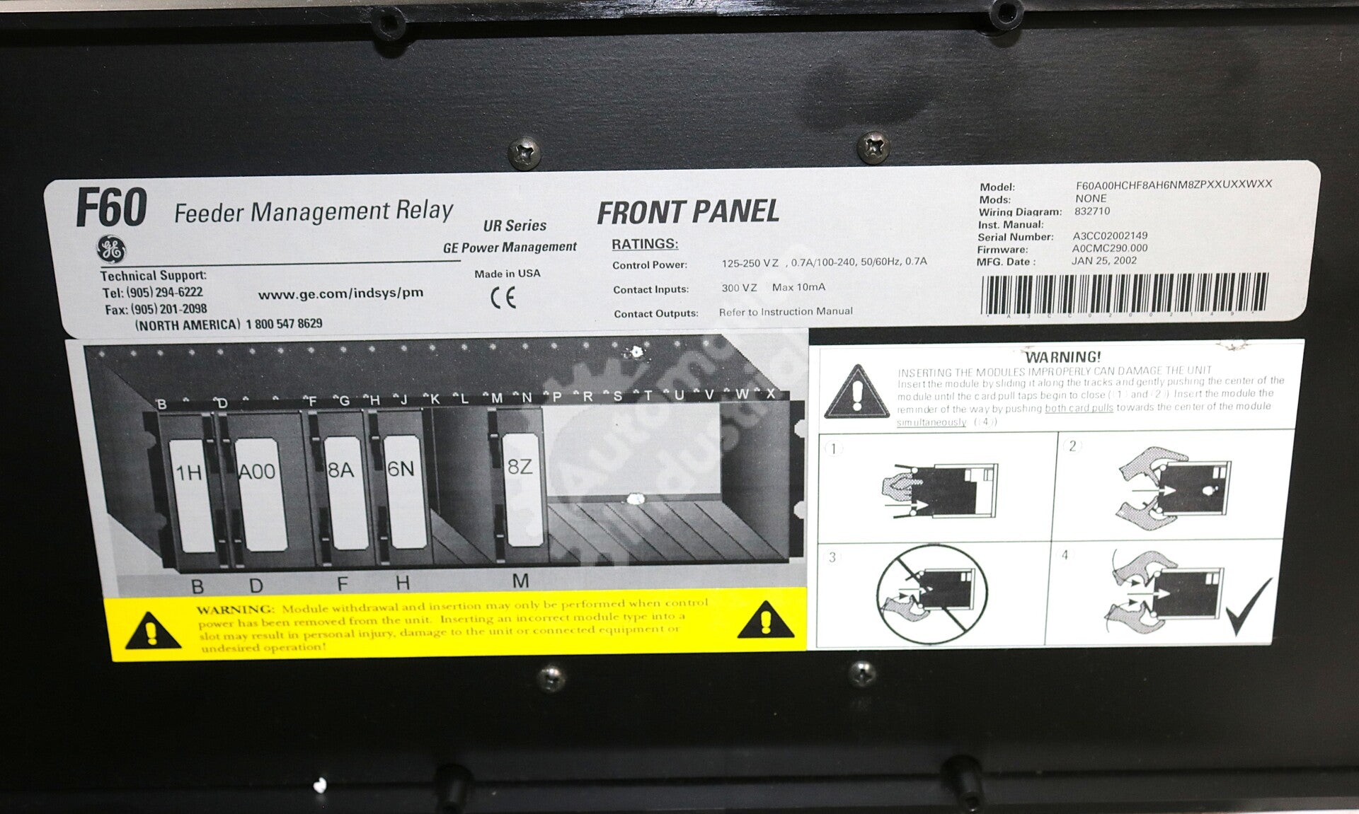 F60A00HCHF8AH6NM8ZPXXUXXWXX By GE Multilin Digital Feeder Management Relay NSFP
