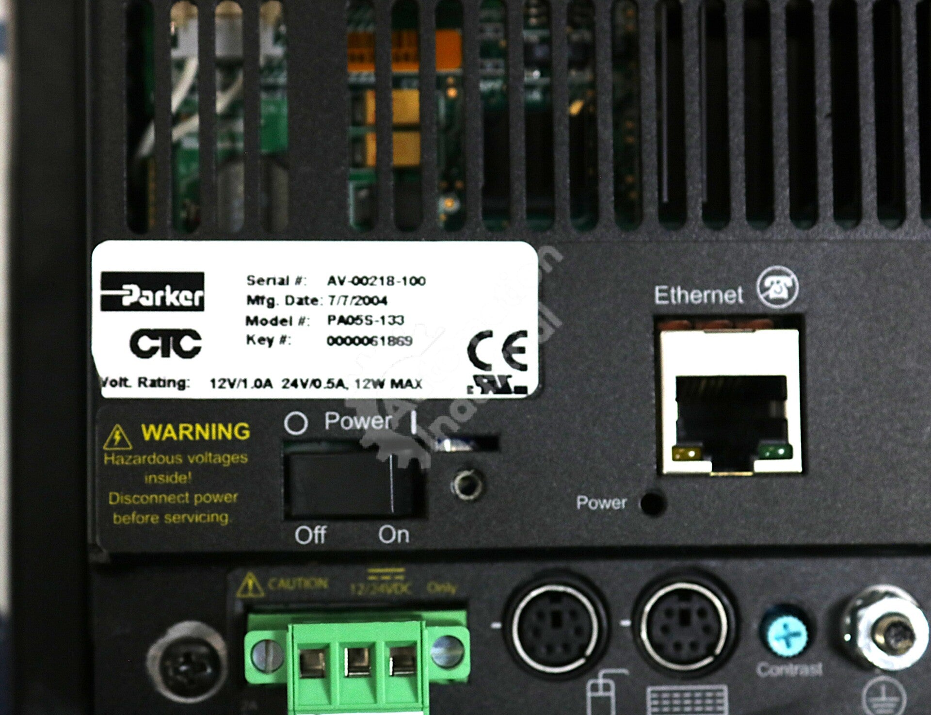 PA05S-133 By CTC Parker Automation 24VDC 5In VGA Color Touch Screen Powerstation