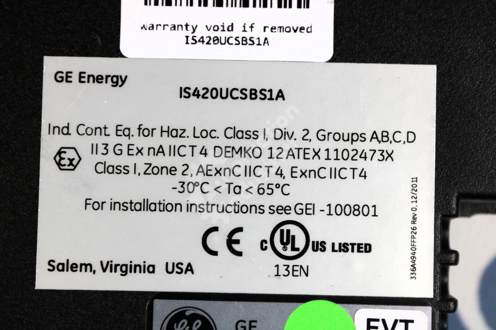 IS420UCSBS1A by GE Safety Processing Board Mark Vle & Mark VleS Control System