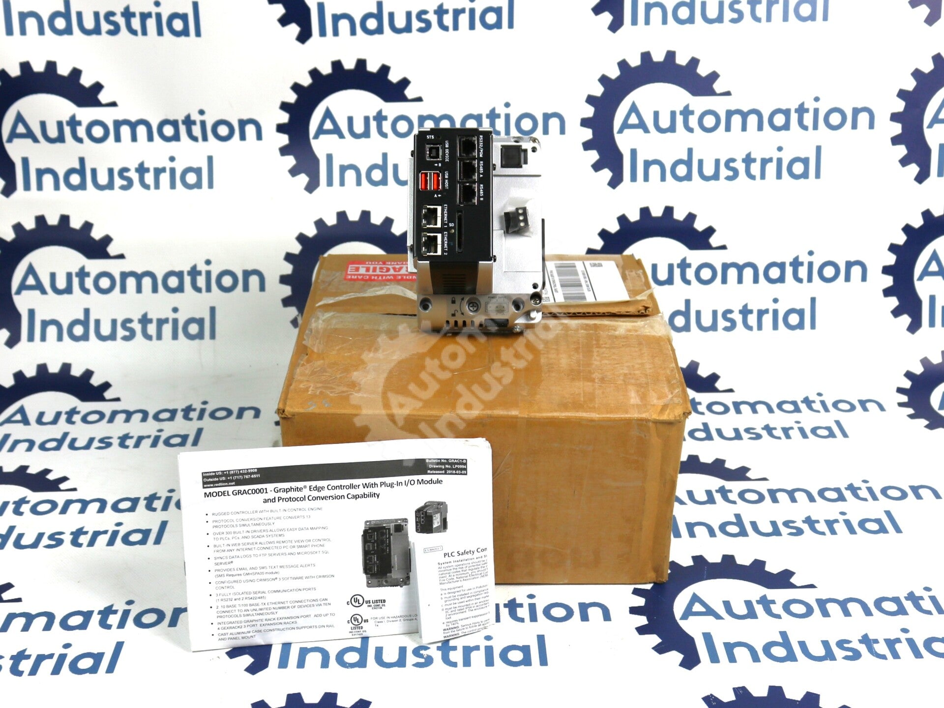 GRAC0001 By Red Lion Graphite Edge Controller With Plug-In I/O Module NSFP