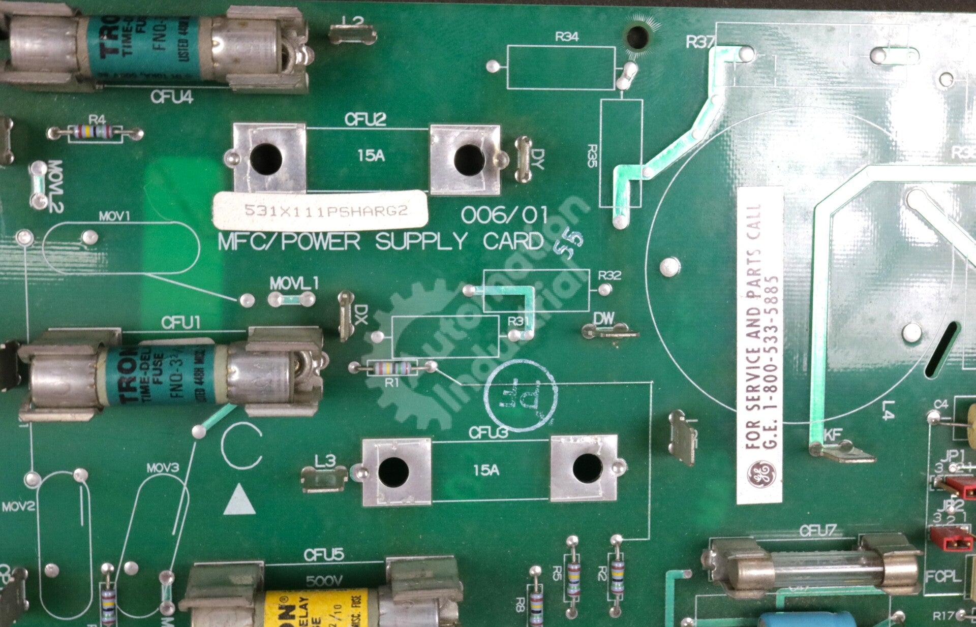 531X111PSHARG2 By GE F31X111PSHARG1 Motor Field Control and Power Supply Board