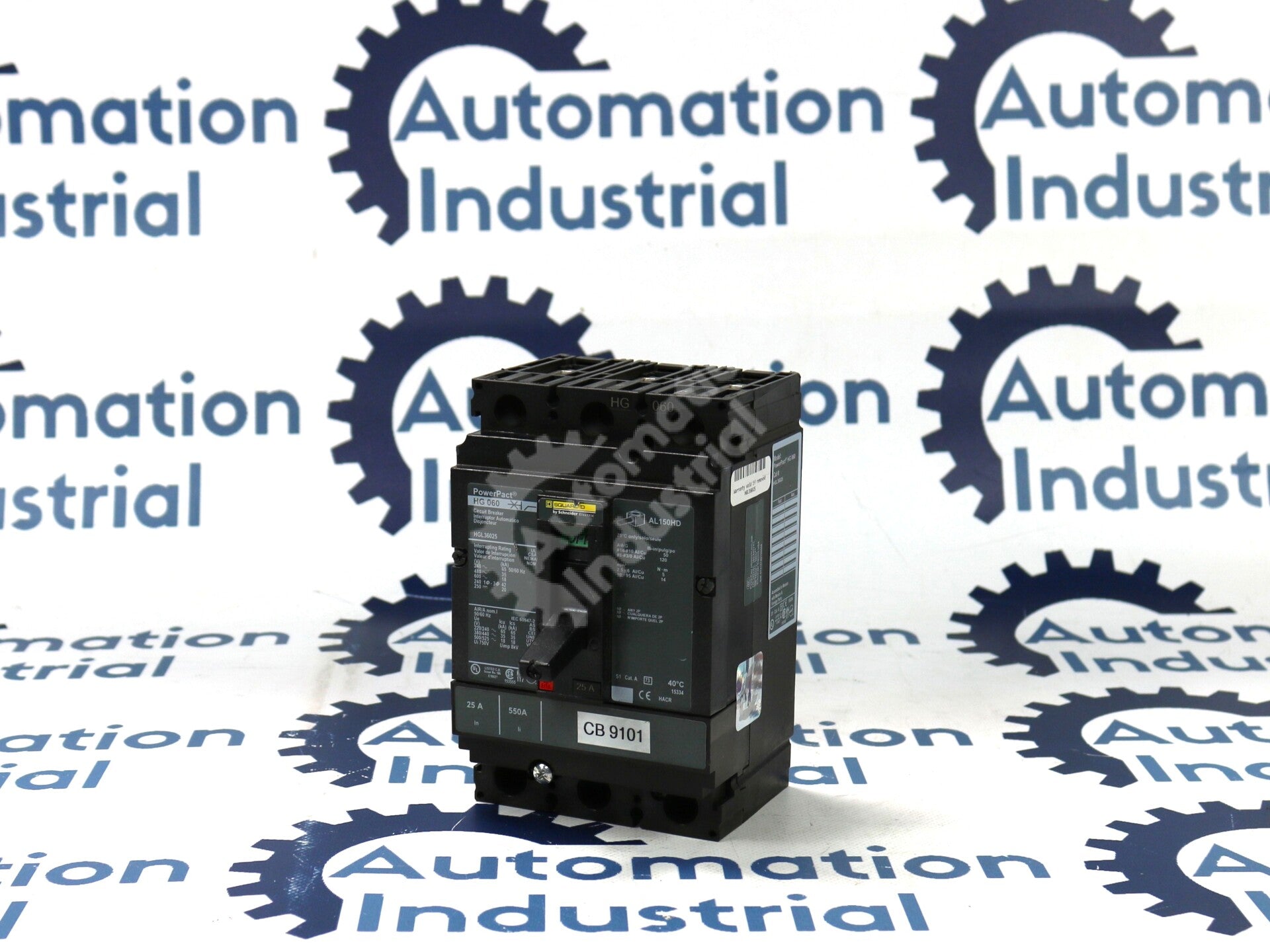 HGL36025 By Square D 3-Pole Panel Mounted 25A 600VAC Circuit Breaker