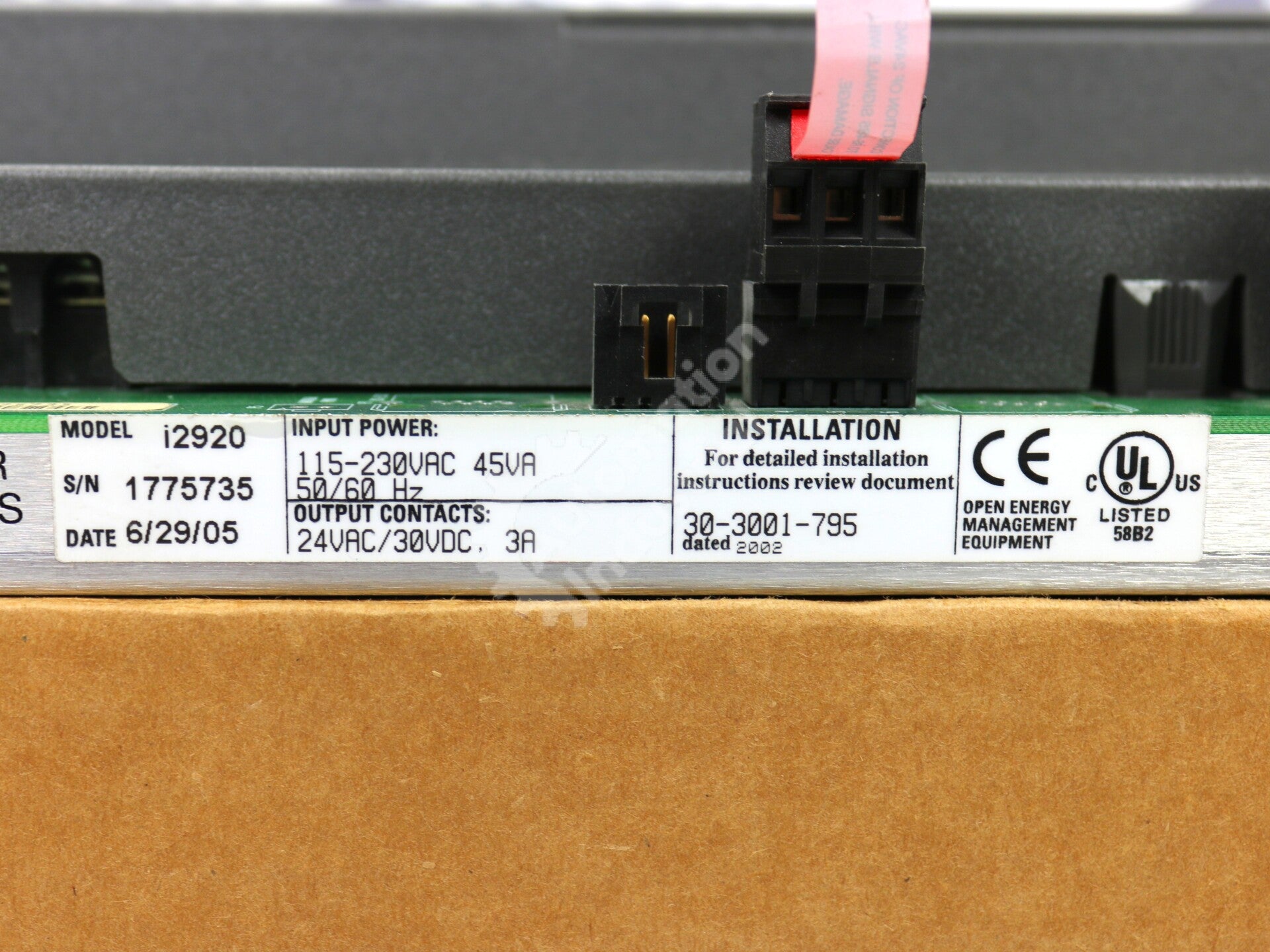 I2920 By Schneider Electric 05-1001-111 Smoke and Air System Controller Module