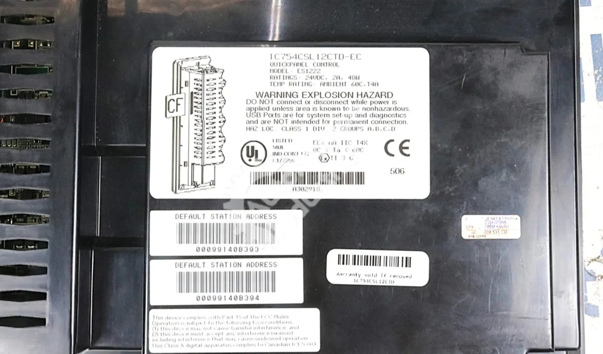 IC754CSL12CTD-EC By General Electric ES1222 12In 24VDC Color QuickPanel View HMI