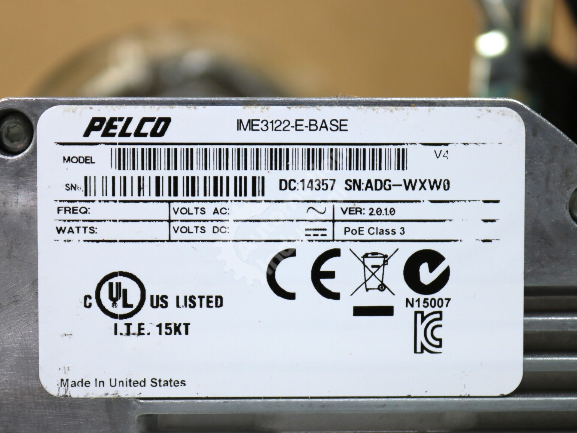 IME3122-1EI By Pelco 2MP Sarix IMS Ceiling Mounted Outdoor Camera NSFP