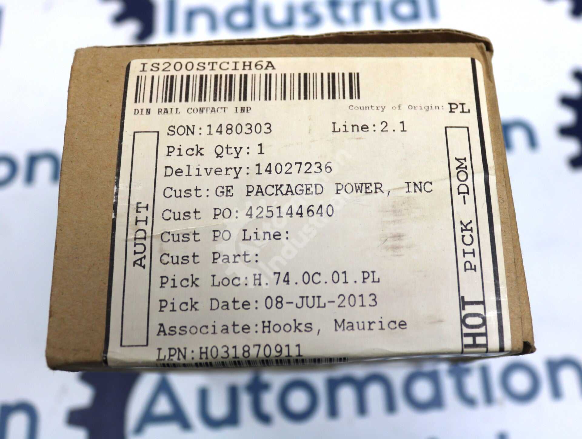 IS200STCIH6A By GE IS200STCIH6ADD DIN Rail Contact Terminal Board NSFP