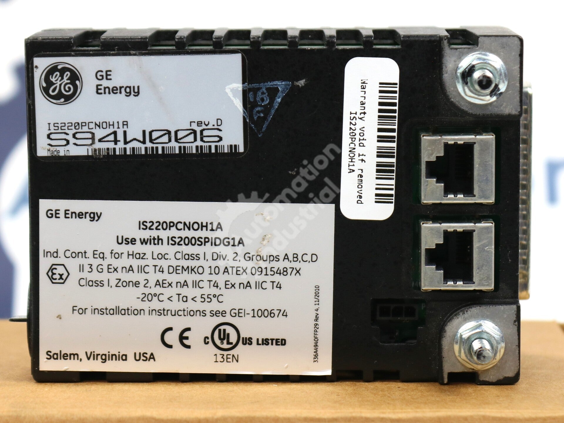 IS220PCNOH1A By General Electric CANopen Master Gateway Module