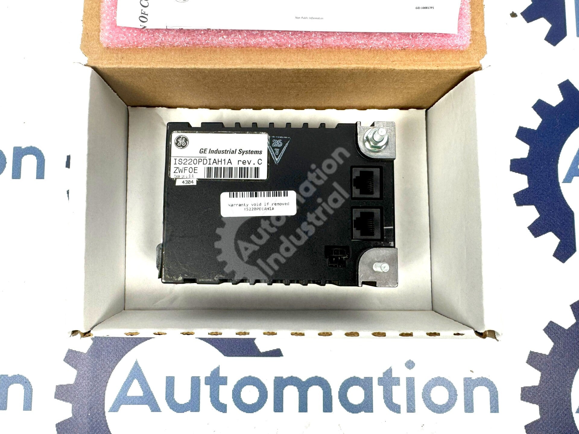 GE General Electric IS220PDIAH1A REV. C I/O Pack Mark VI