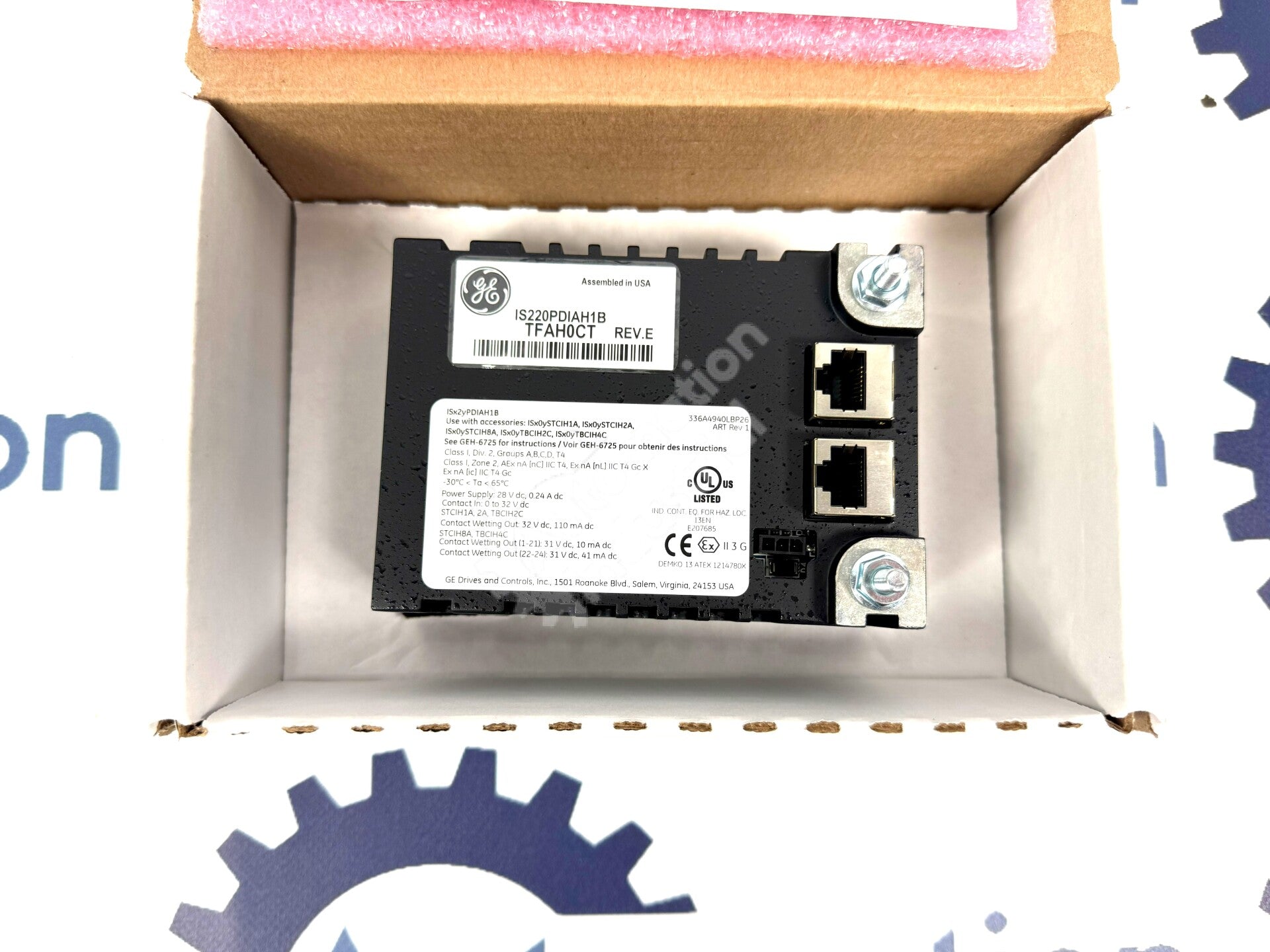 IS220PDIAH1B By GE IS220PDIAH1BE Discrete Input I/O Pack Mark VI IS220 NSFP