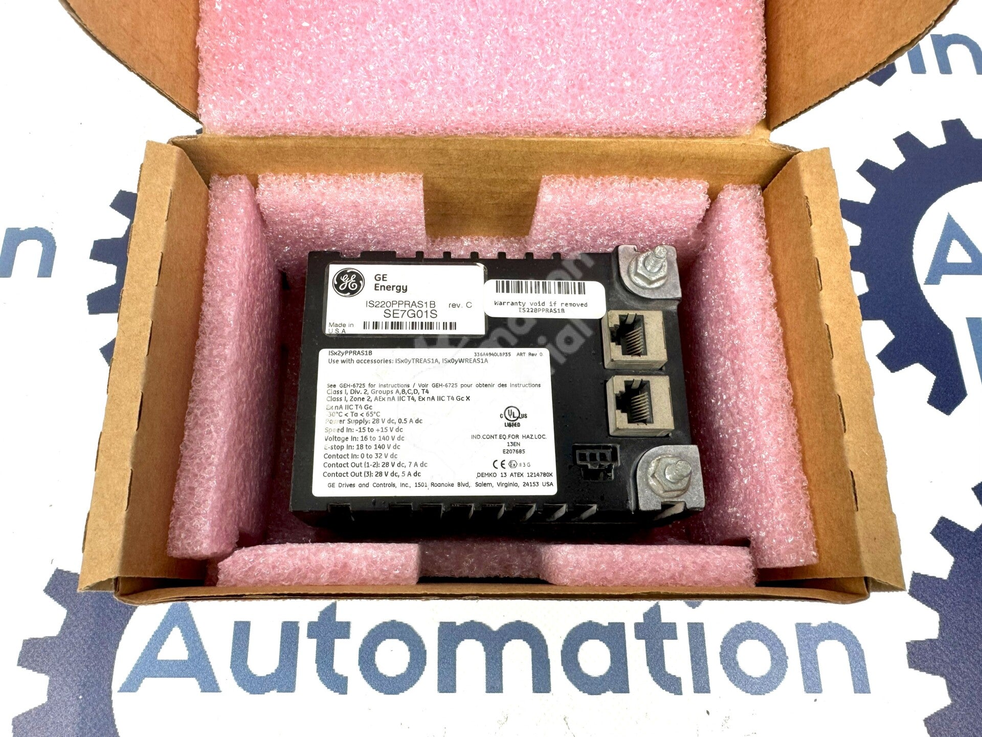 IS220PPRAS1B By General Electric Protection I/O Pack Mark VI IS220