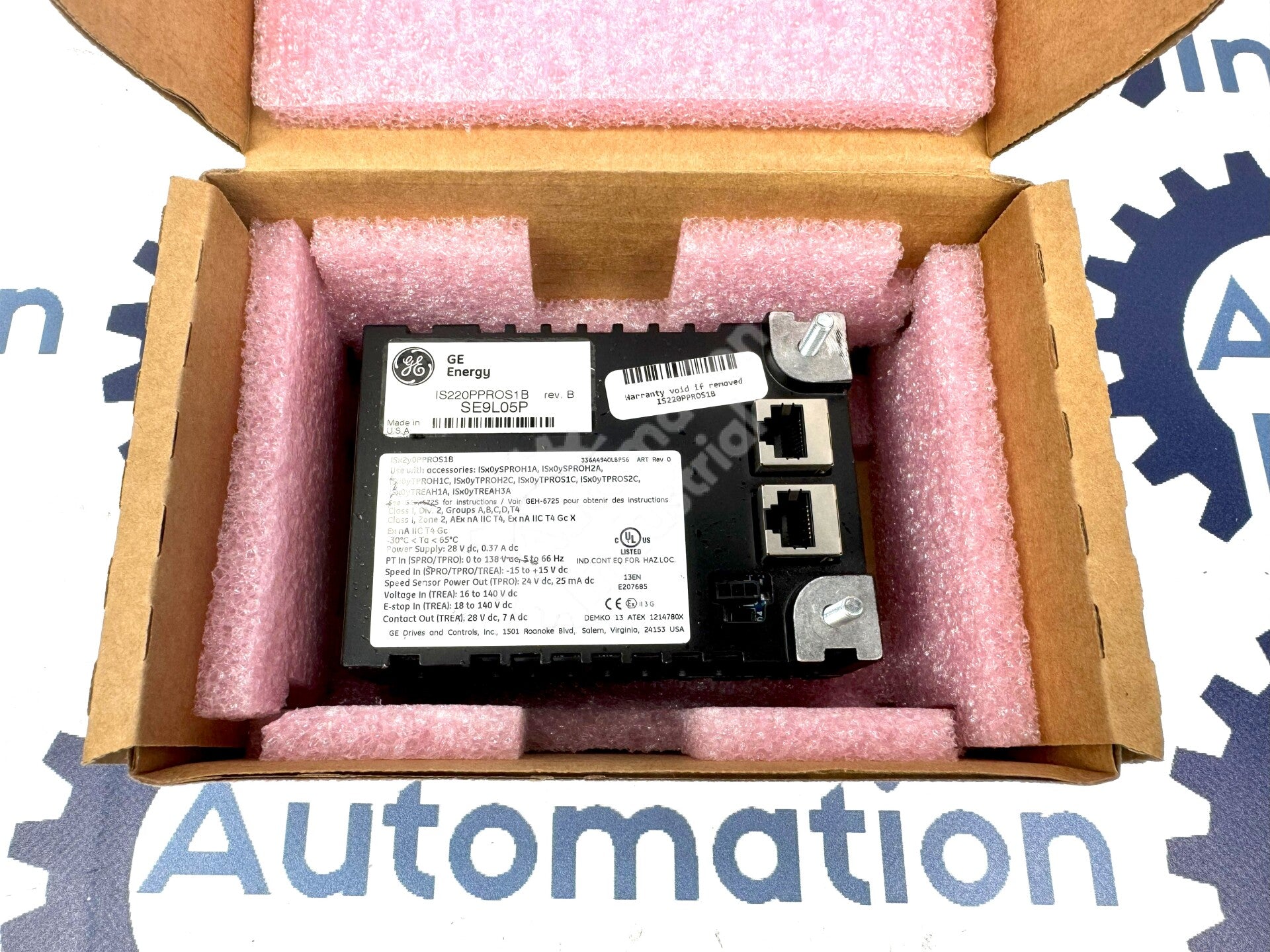 IS220PPROS1B By General Electric Back UP Turbine Protection I/O Pack