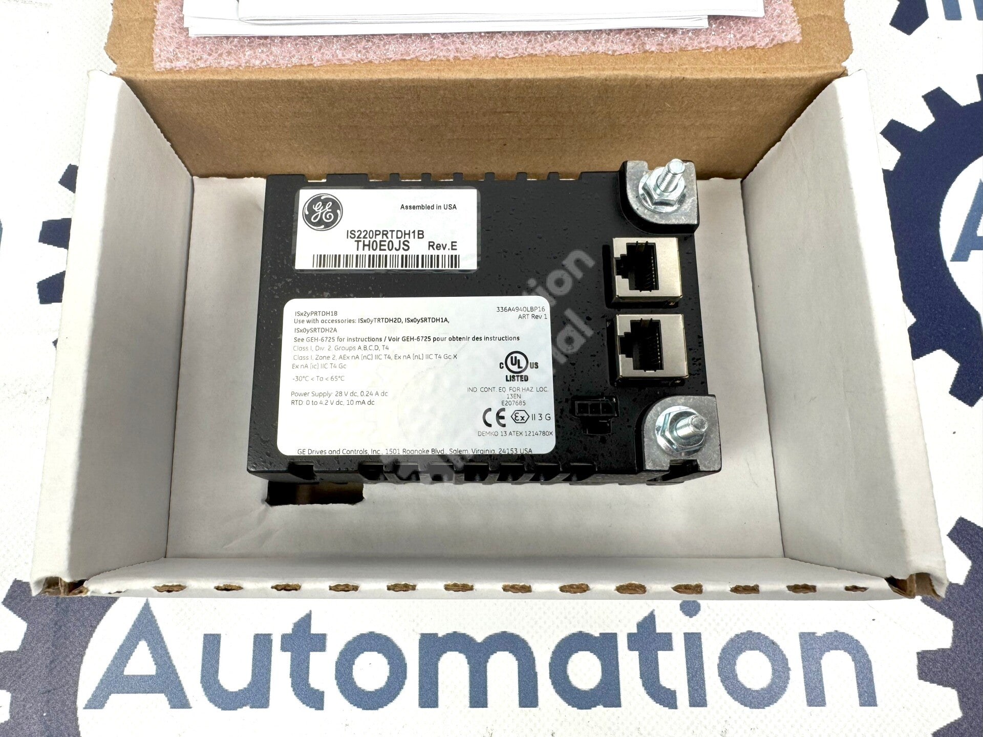 IS220PRTDH1B By GE IS220PRTDH1BE RTD I/O Pack Mark VI IS200 NSFP