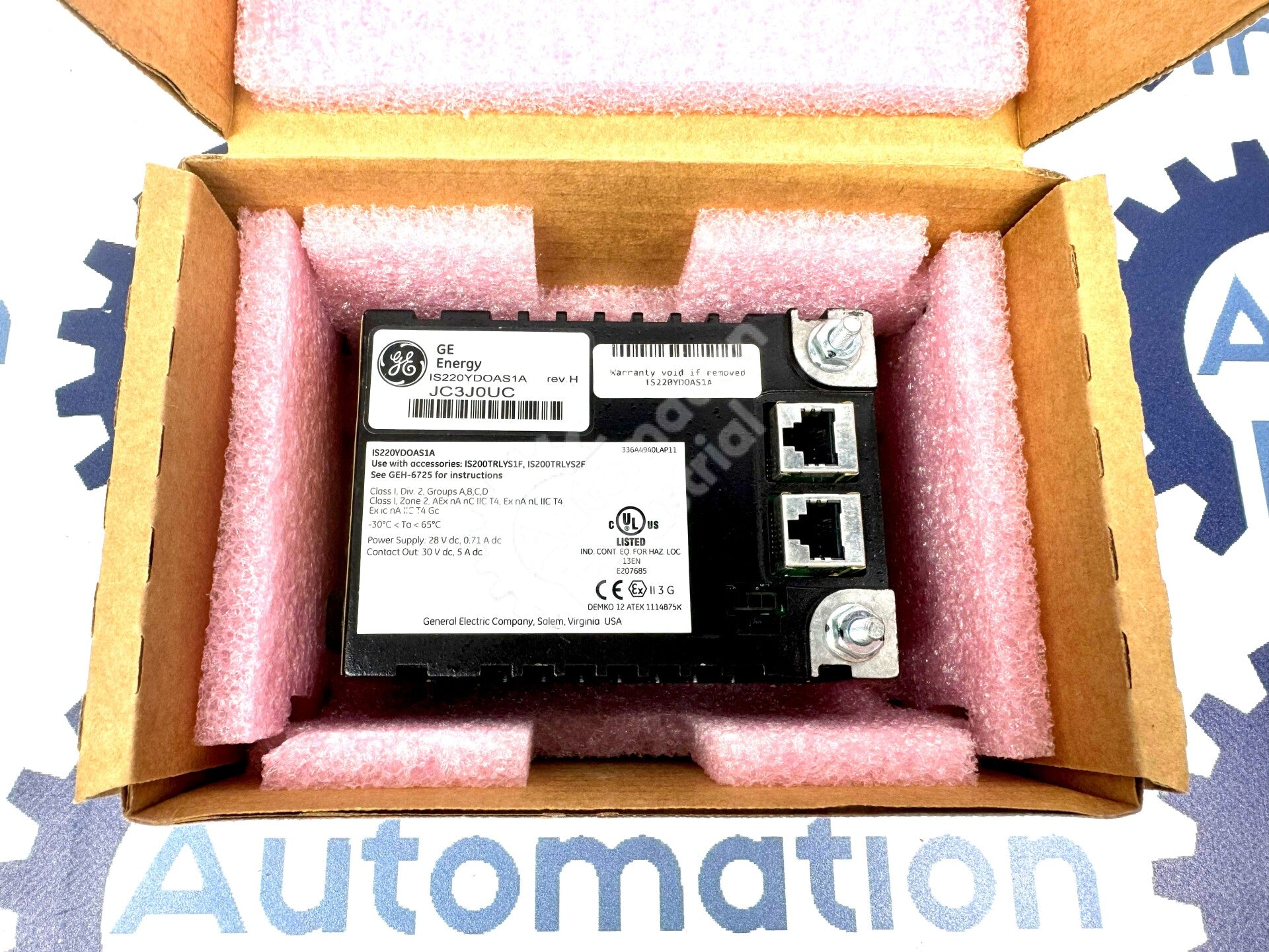 GE General Electric IS220YDOAS1A IO PACK Mark VI