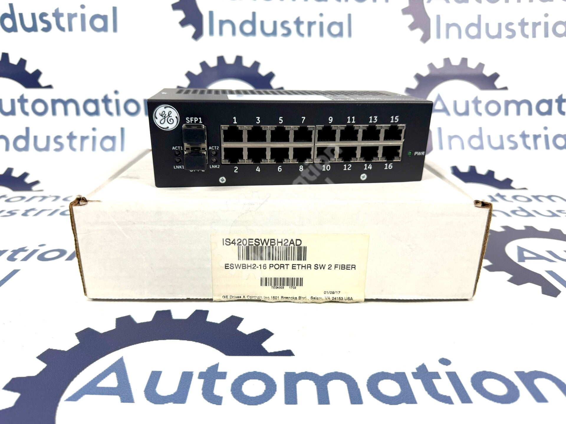 IS420ESWBH2A By General Electric Ethernet Switch With 2 Fiber Optic Ports NSFP