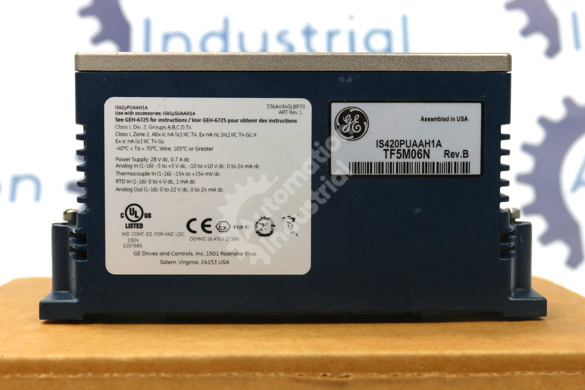 IS420PUAAH1A By General Electric 16-Channel Universal Analog Input/Output Pack