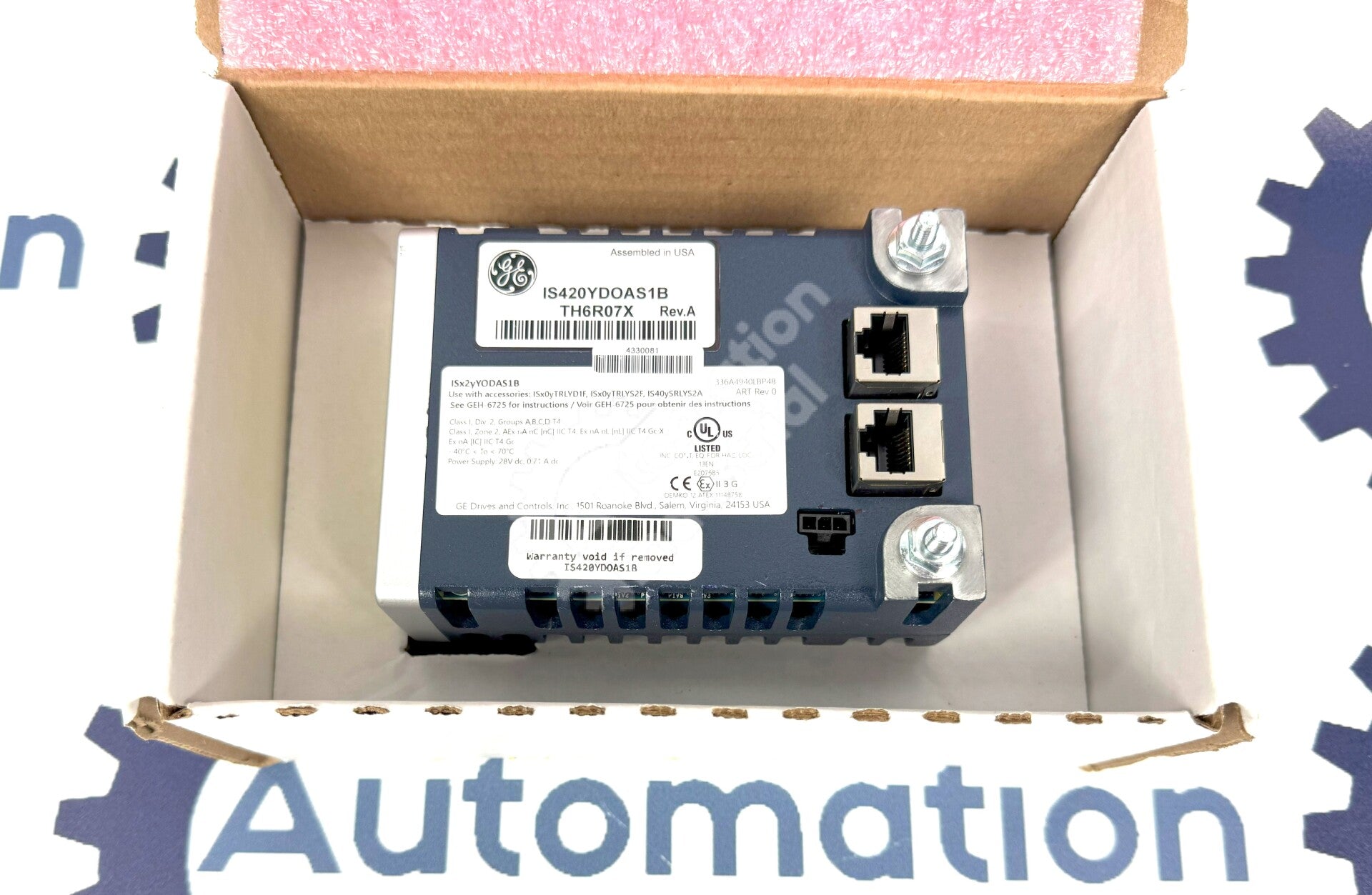 IS420YDOAS1B By General Electric 24VDC Discrete Output I/O Pack